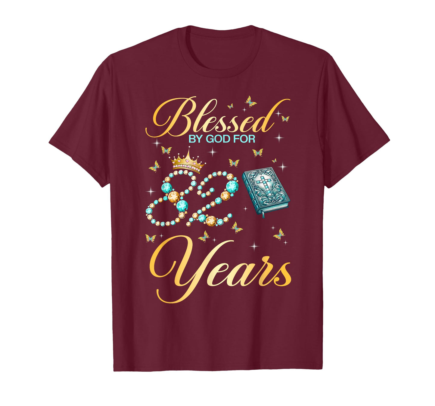 Blessed by God for 82 Years Old 82th Birthday Women T-Shirt
