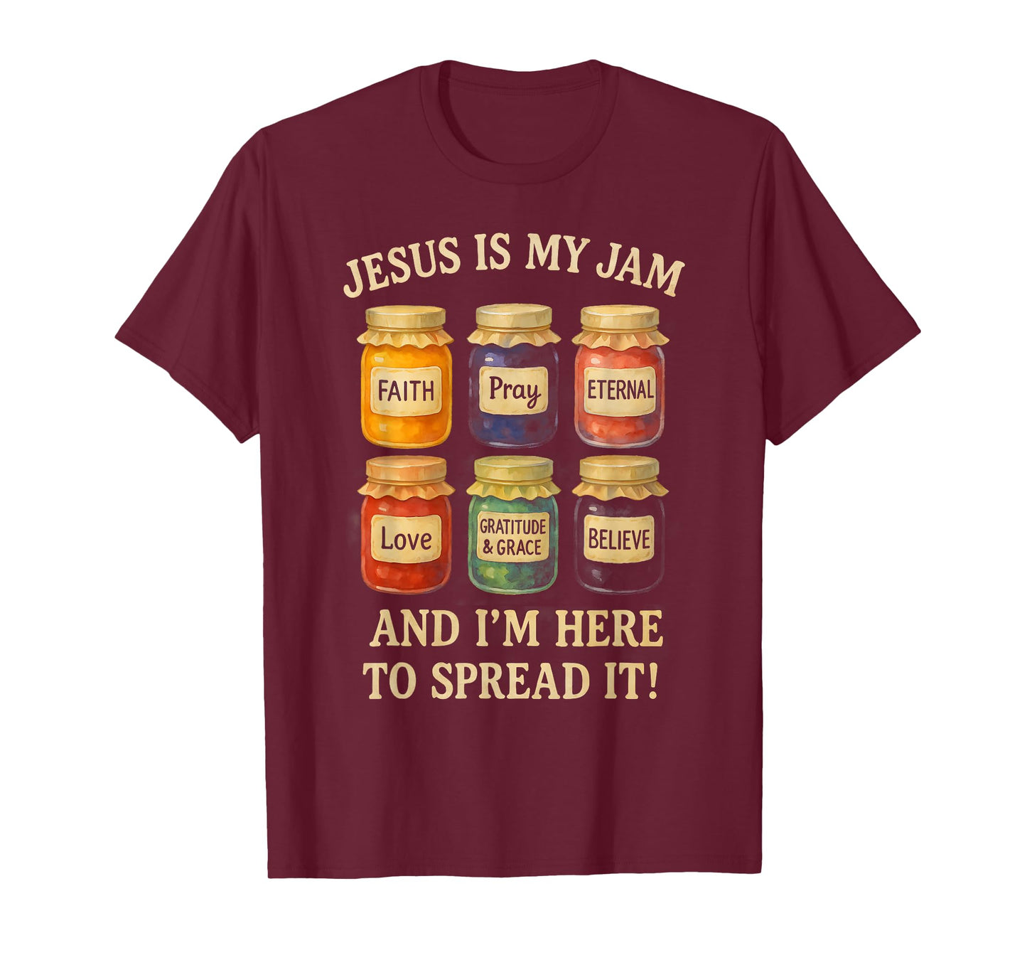 Jesus Is My Jam Christian Faith Religious Bible Verse God T-Shirt