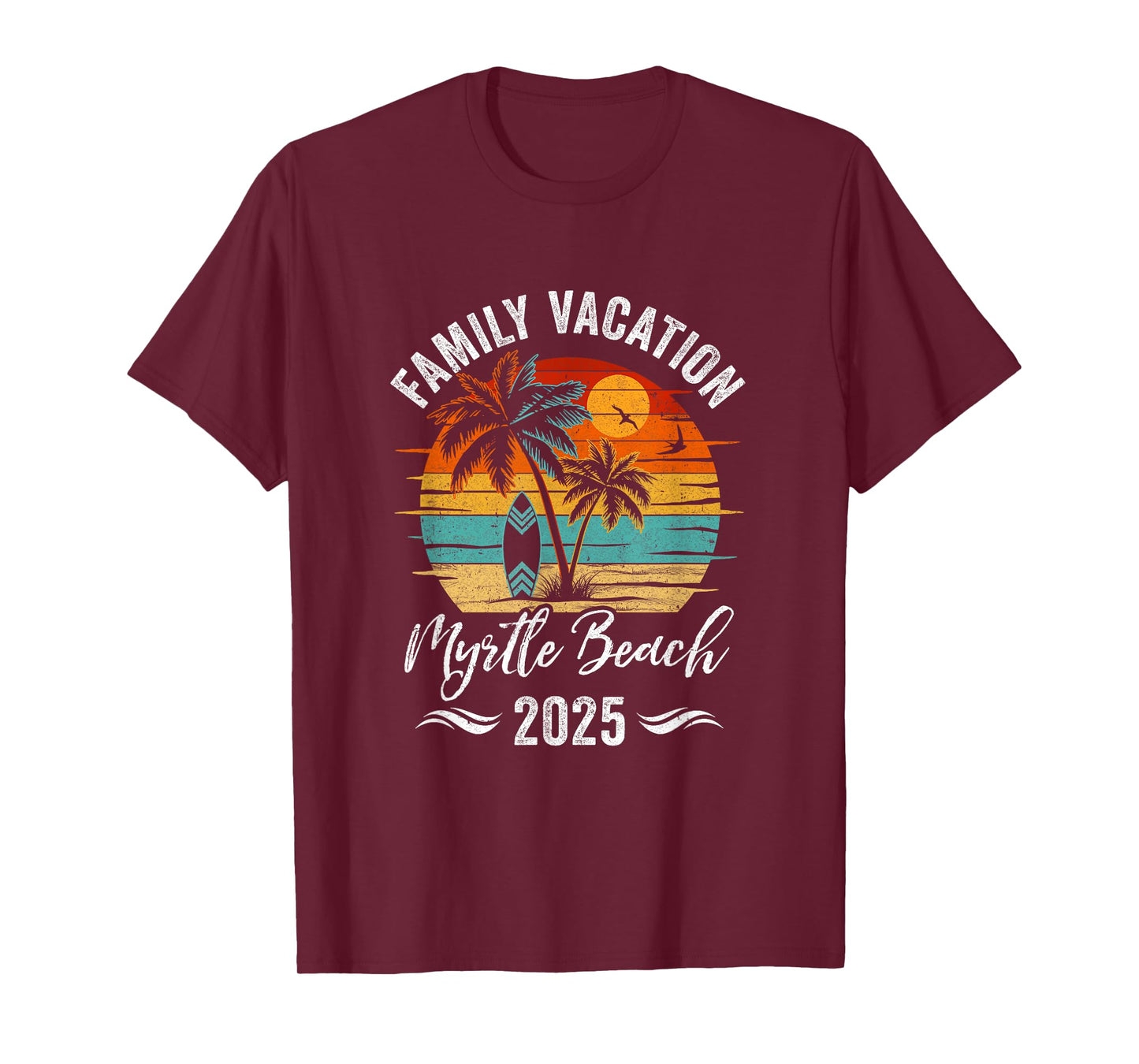 Family Vacation 2025 Vintage Myrtle Beach Summer Matching T-Shirt