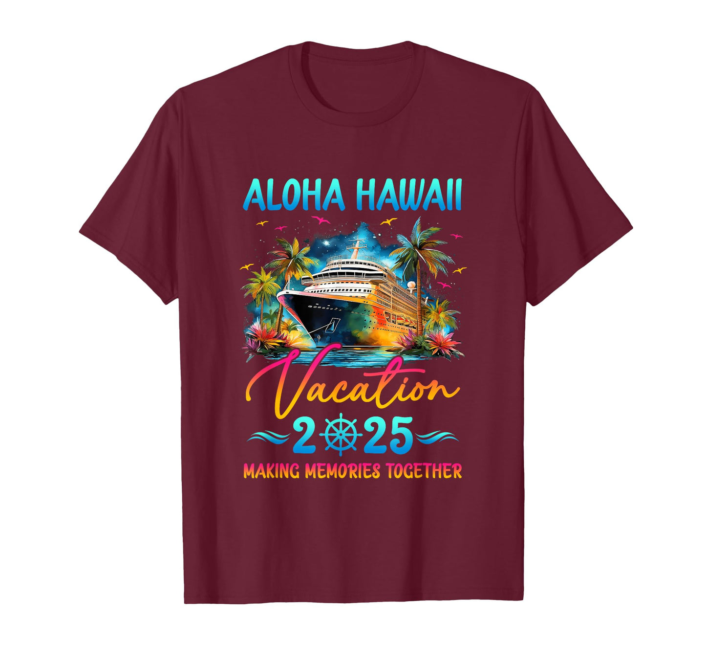 Aloha Hawaii Family Vacation 2025 Matching Group Summer T-Shirt