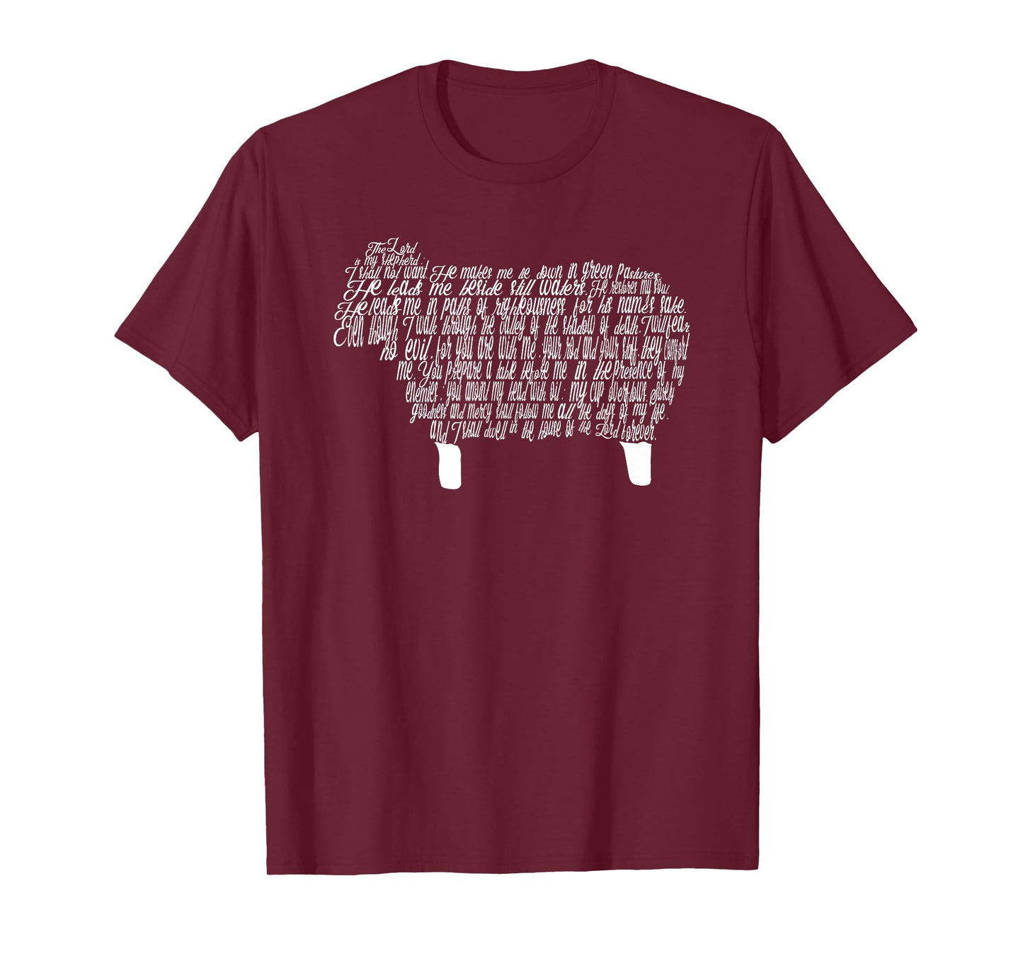 Psalm 23 Bible Scripture Lamb T-Shirt