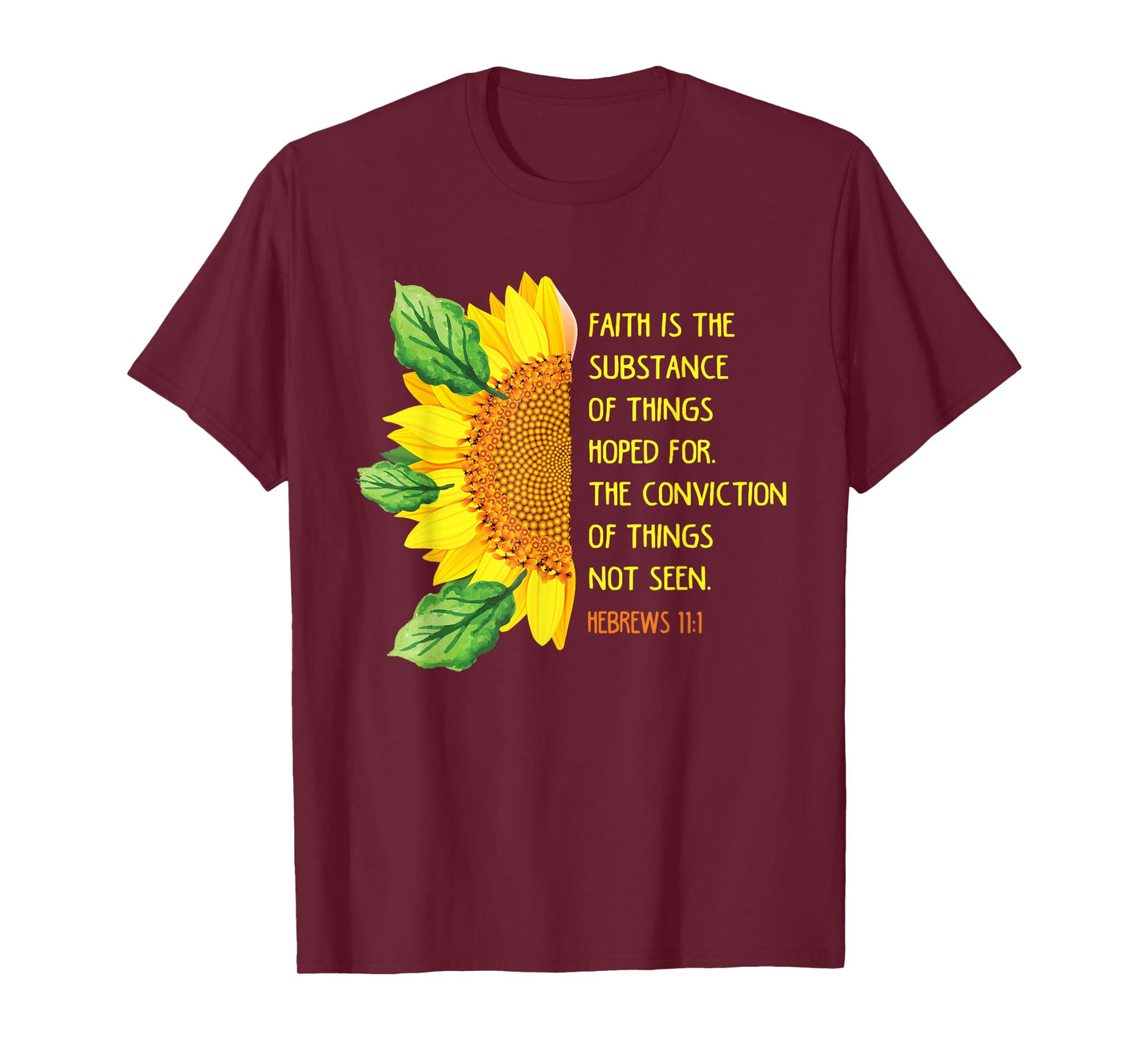 Hebrews 11:1 Christian Bible Verse Religious T-Shirt