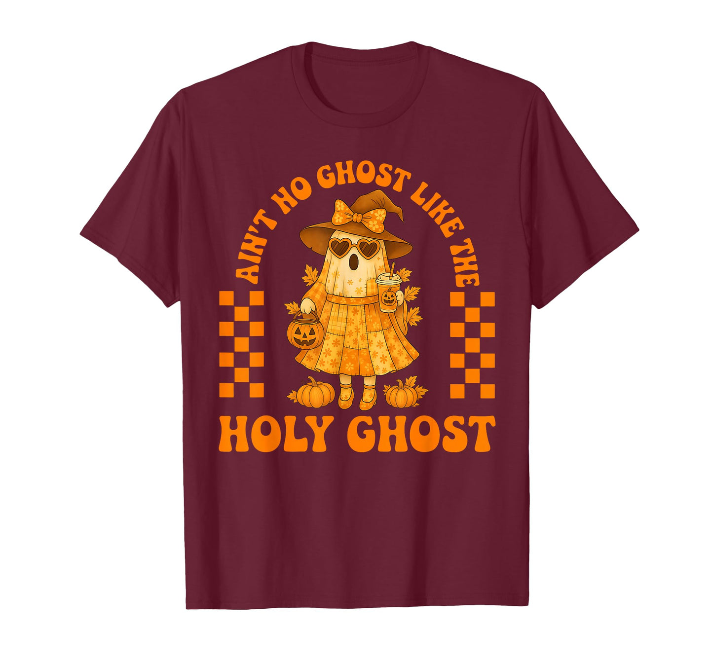 Groovy Aint No Ghost Like The Holy Ghost Christian Halloween T-Shirt
