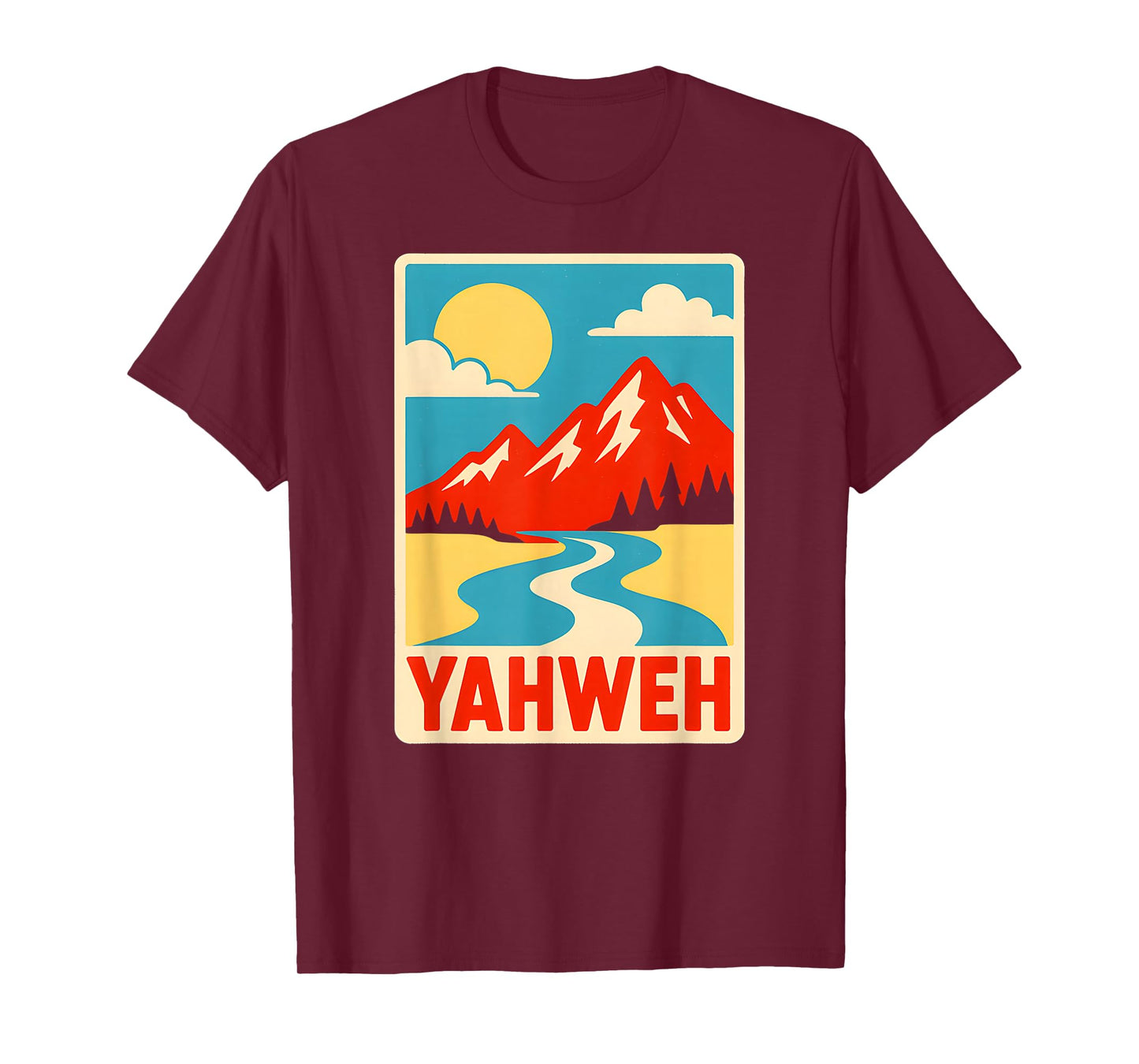 Faith Yahweh Vintage Mens Christian Religious T-Shirt