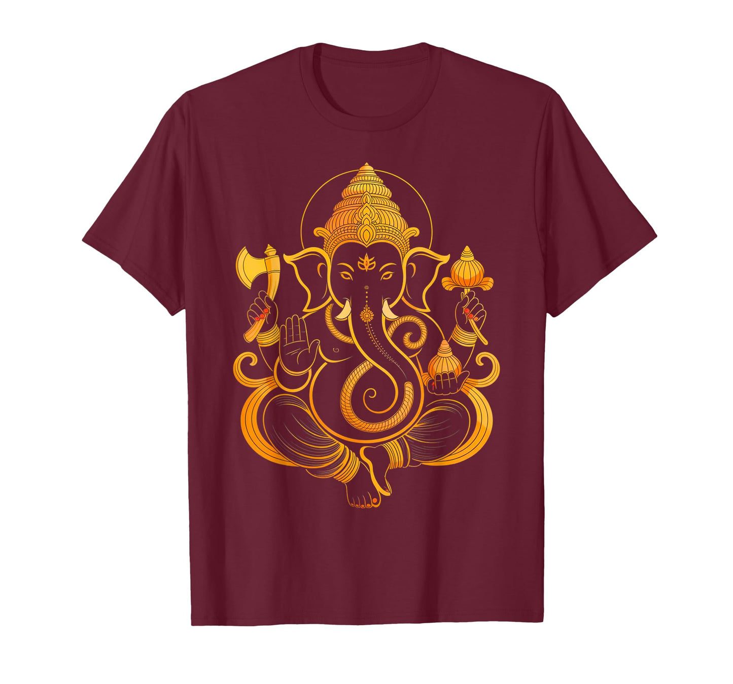Hindu Ganesha Puja Elephant God India Meditation Yoga Murti T-Shirt