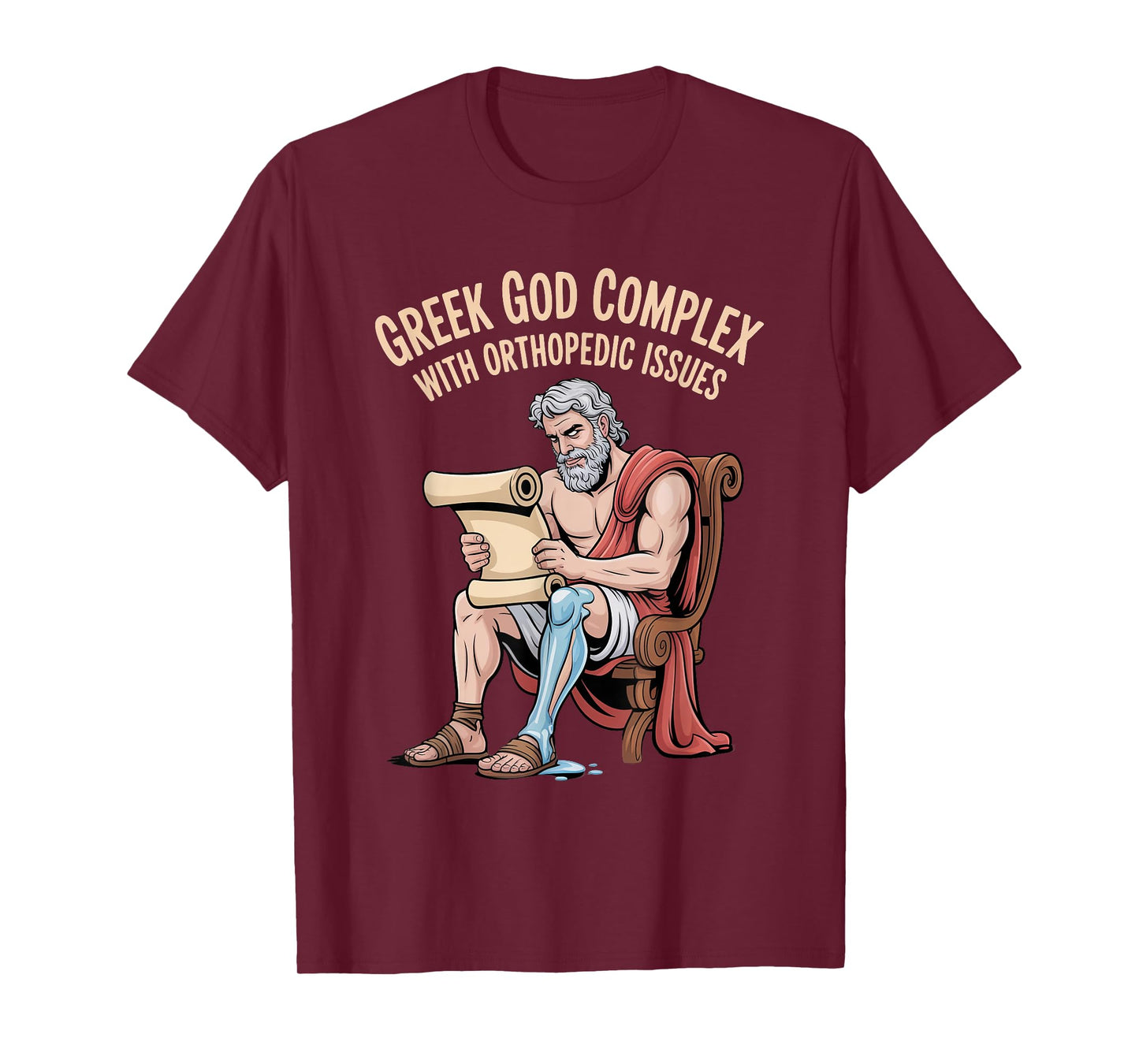 Greek God Achilles Humor for Orthopedic Recovery T-Shirt