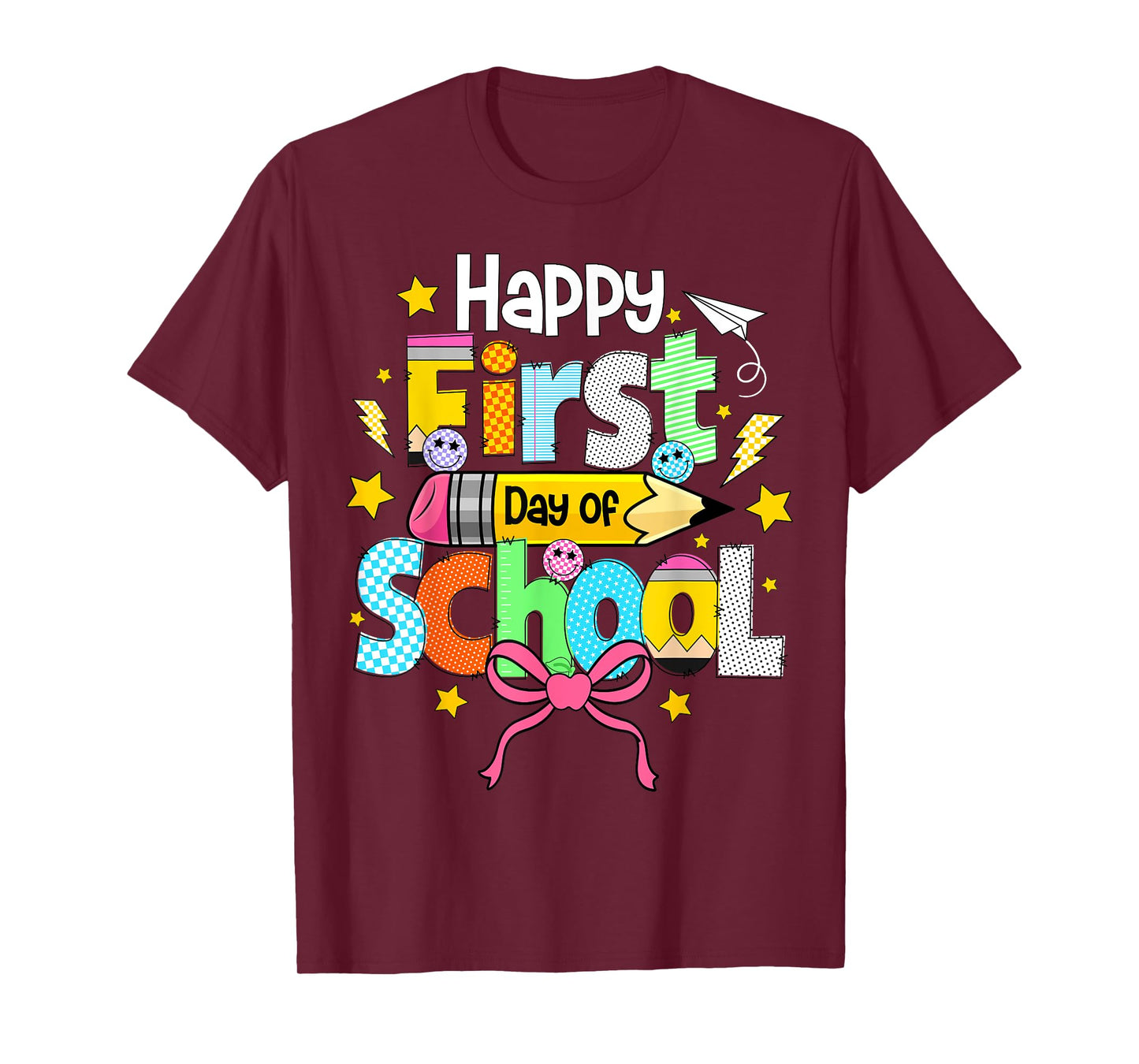 Happy First Day Of School Shirts Teacher Kids Back To School T-Shirt