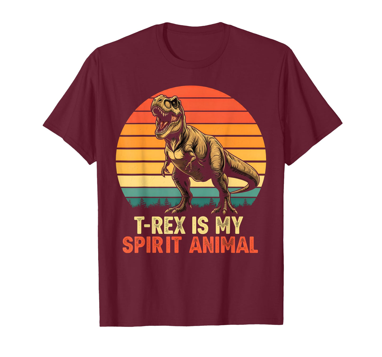 T-Rex is My Spirit Animal Funny Dinosaur Fan Retro Graphic T-Shirt