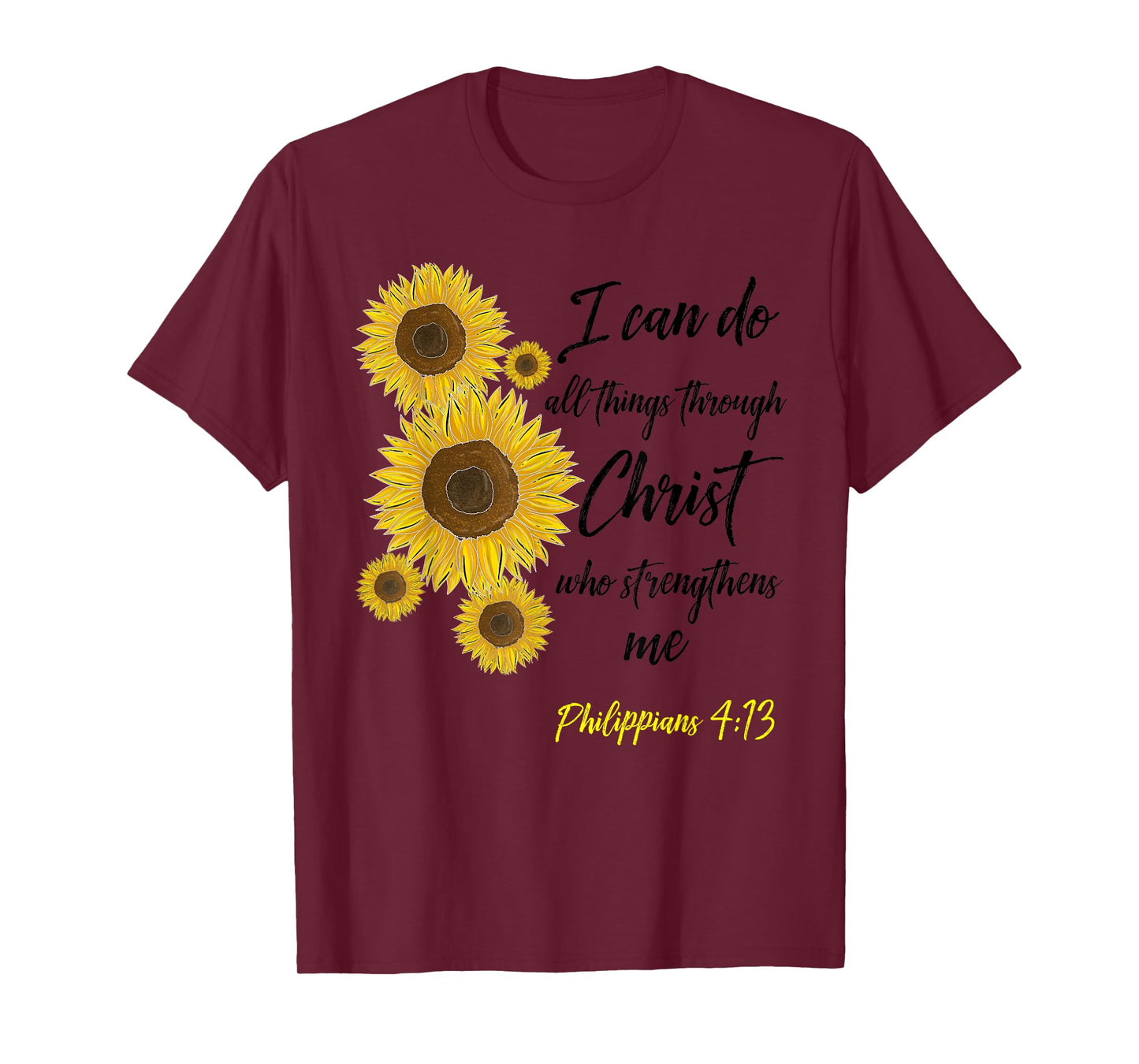 Cute Christian Sunflower Gift | Best Religious Women Moms T-Shirt