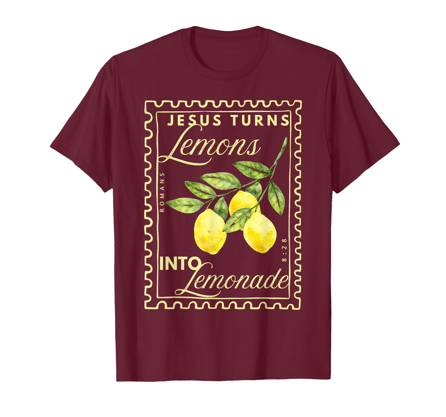 Retro Jesus Turns Lemons Into Lemonade Christian Bible Verse T-Shirt