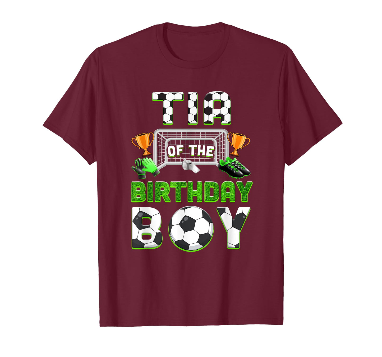 Tia Of The Birthday Boy Soccer Family Matching Party T-Shirt