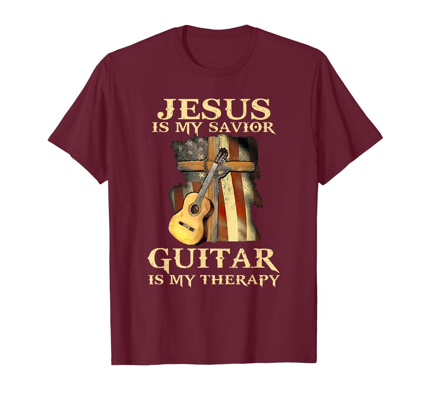 Jesus Is My Savior Guitar Is My Therapy T-Shirt
