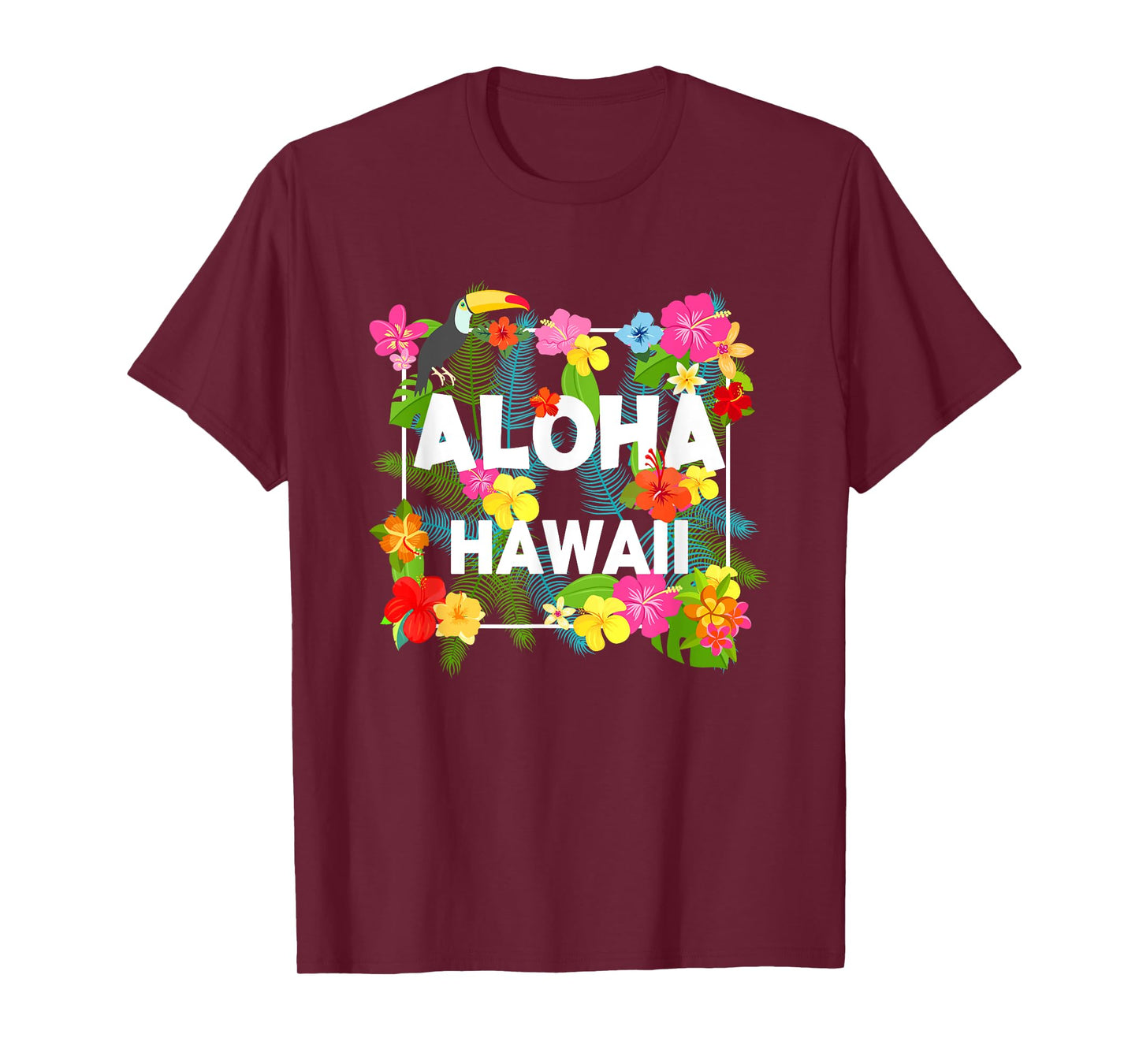 Aloha Hawaii Hibiscus Flowers Aesthetic Design For Men Women T-Shirt