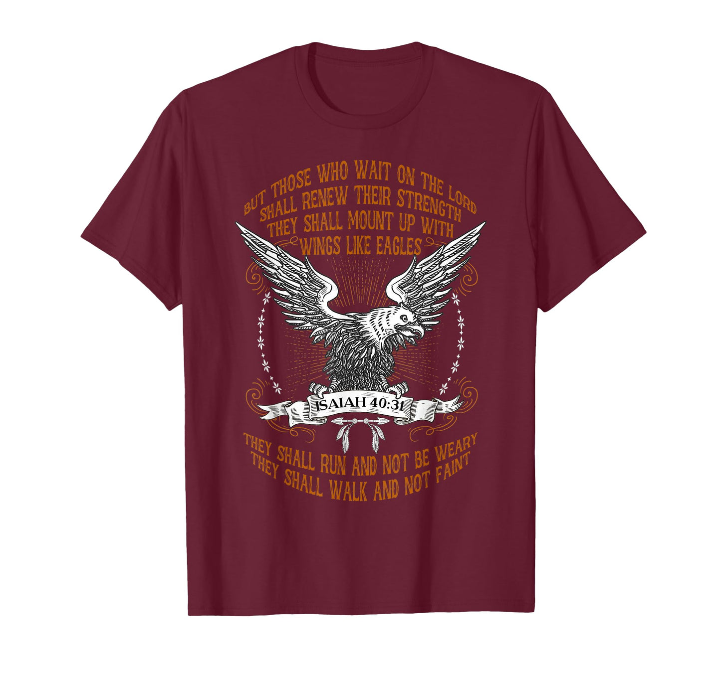 Mount Up With Wings Like Eagles Isaiah 40:31 Christian Bible T-Shirt
