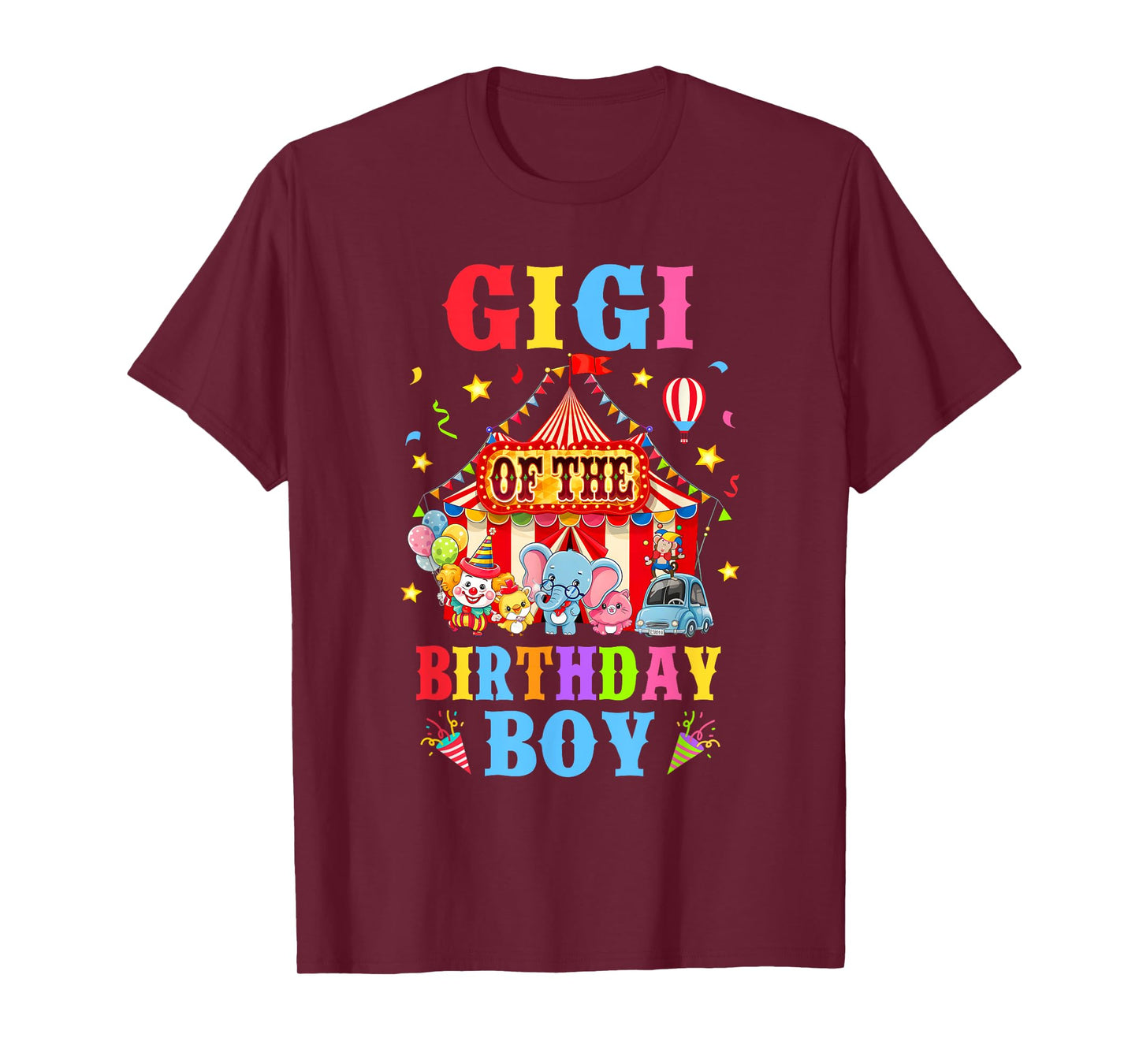 Gigi Of The Birthday For Boy Circus Carnival Theme Party T-Shirt