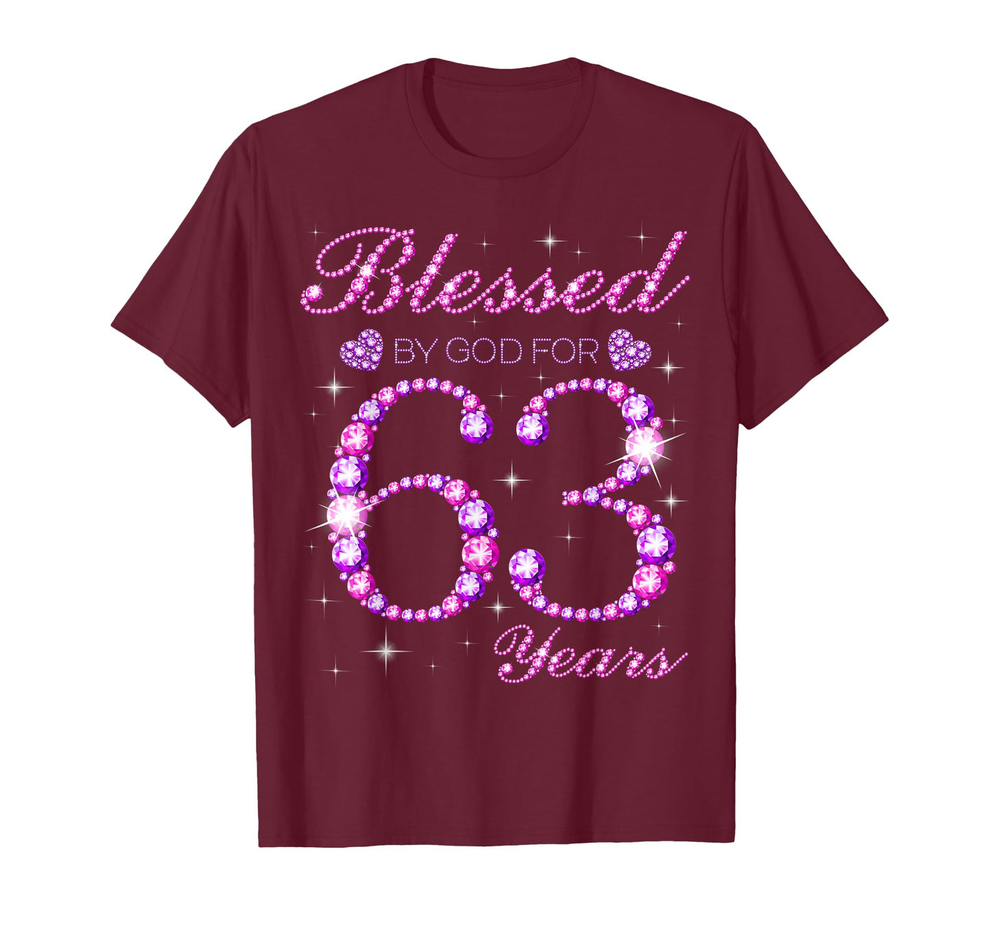 Blessed by God for 63 Years Old 63rd Birthday Party T-Shirt