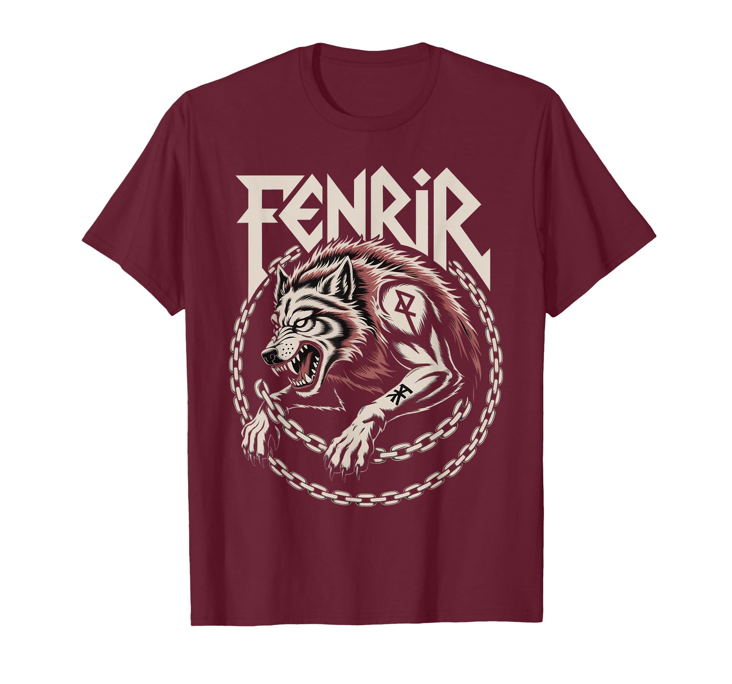 Fenrir Wolf Norse Mythology Pagan Nordic Wolf Viking Celtic T-Shirt