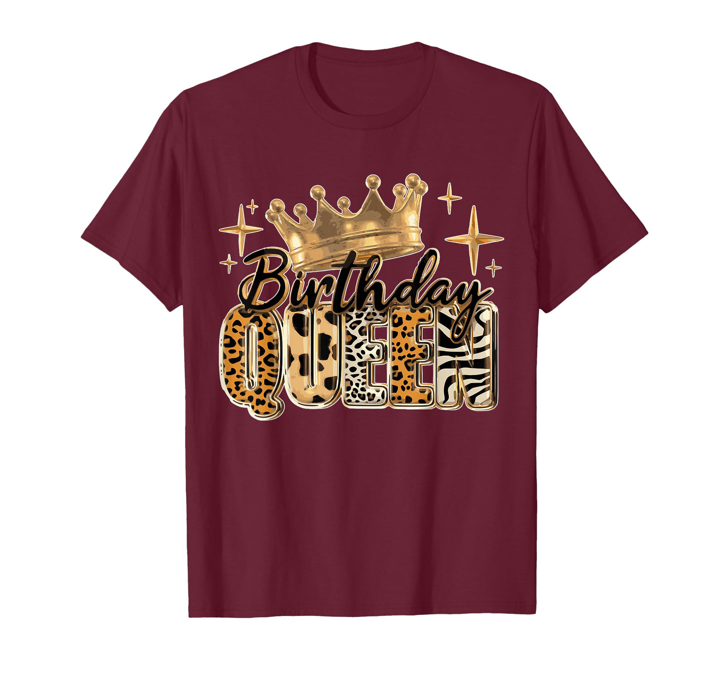 Birthday Queen Golden Crown American Afro Girls Women party T-Shirt