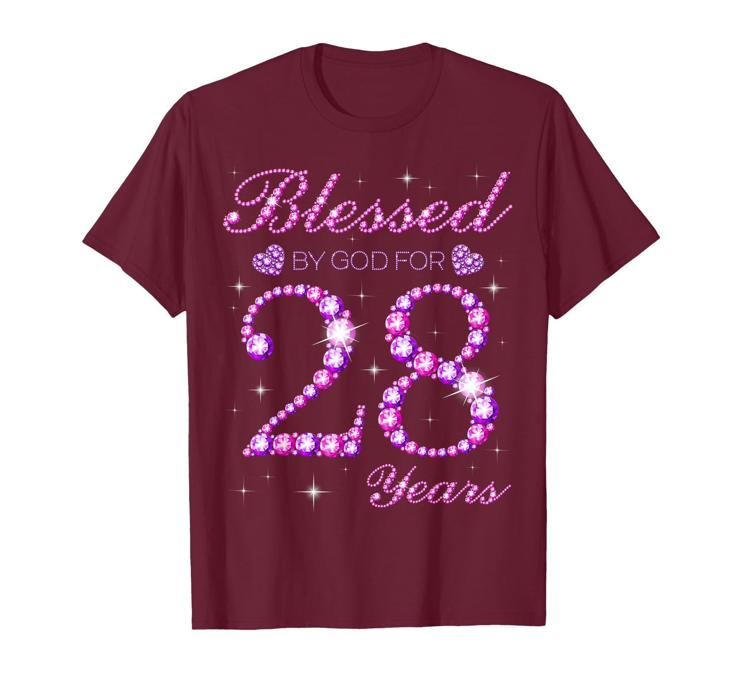 Blessed by God for 28 Years Old 28th Birthday Party T-Shirt