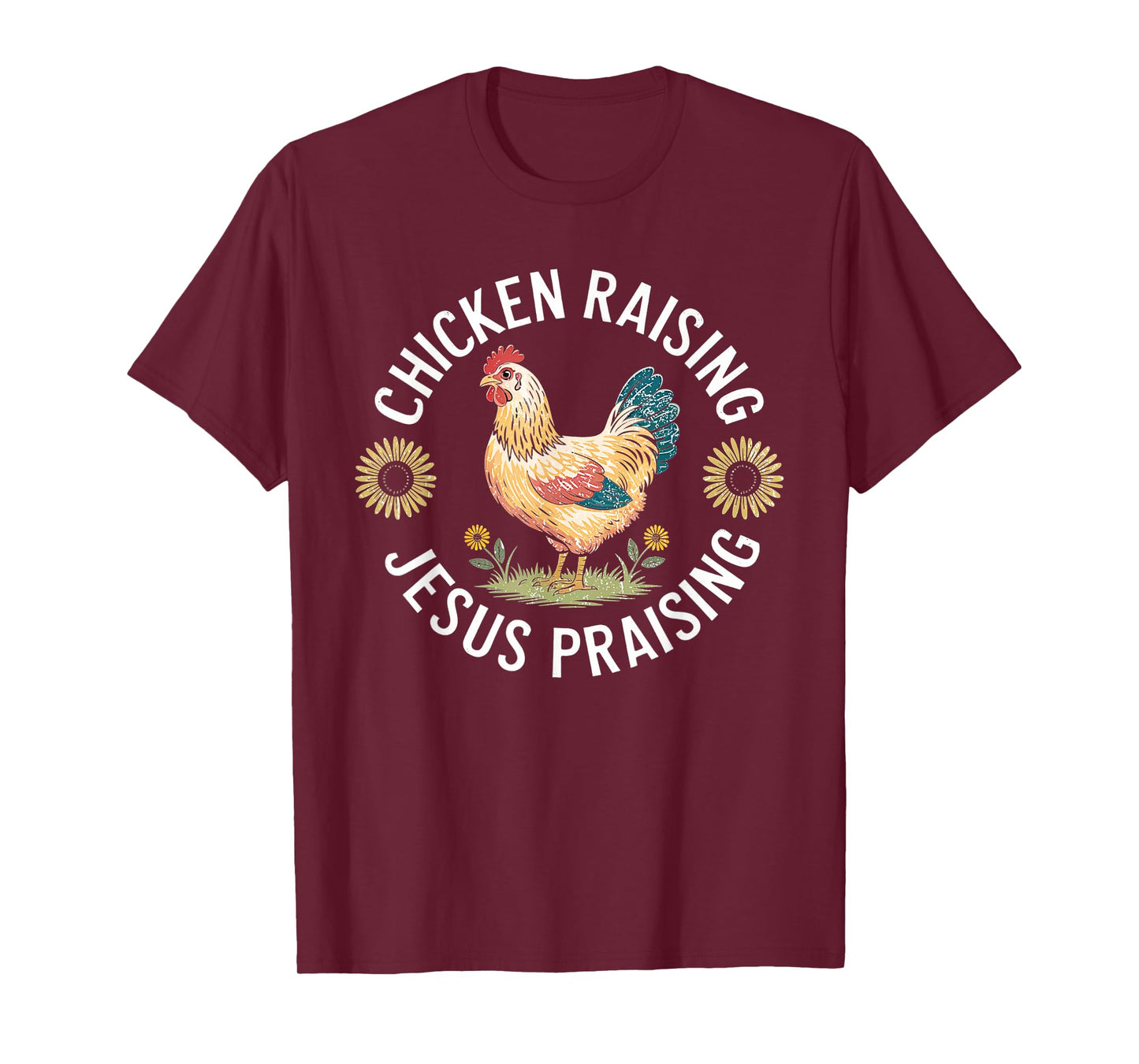 Retro Vintage Chicken Raising & Jesus Praising T-Shirt