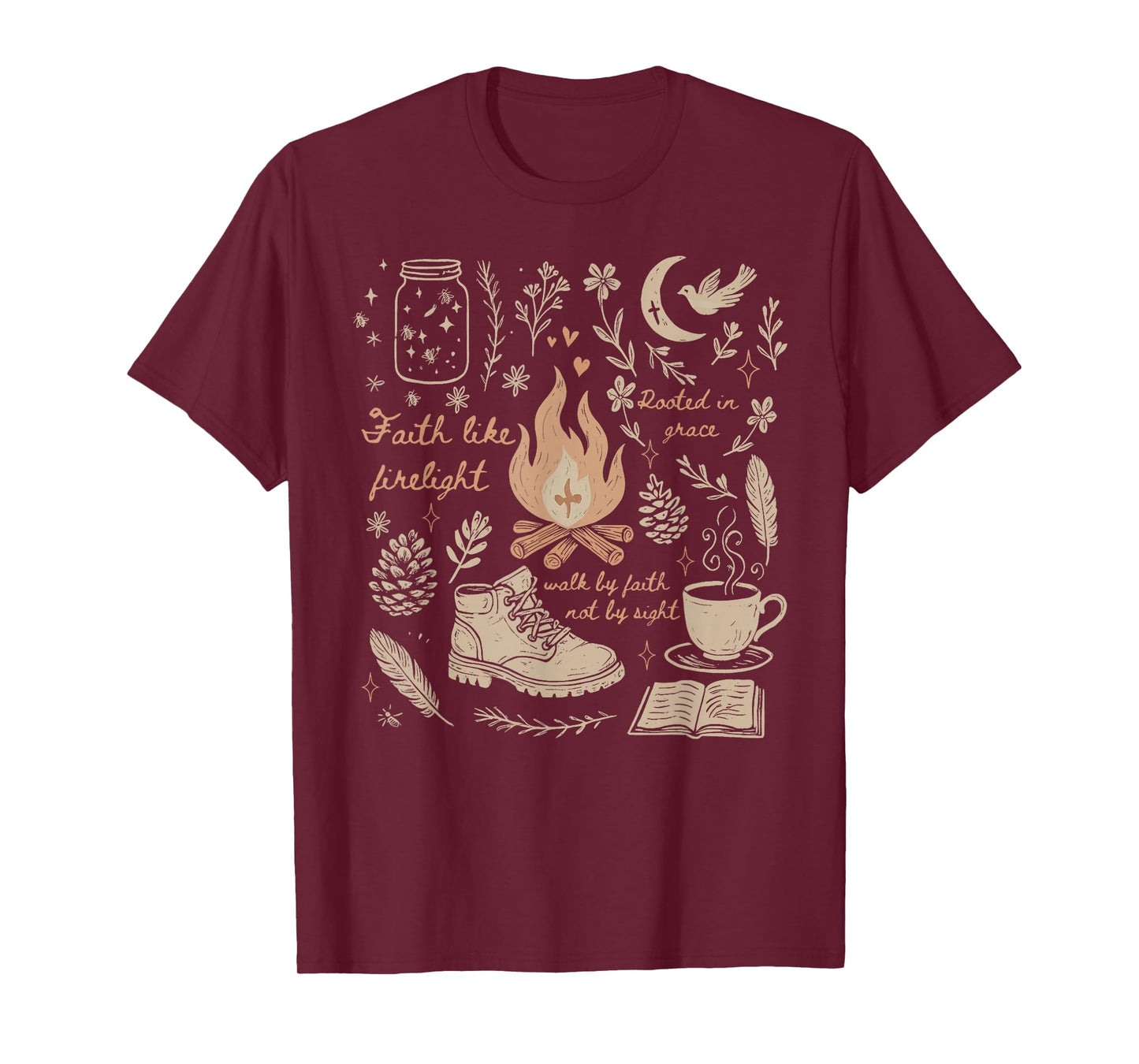 Faith Based Camping Religious Christian Camping Camper T-Shirt