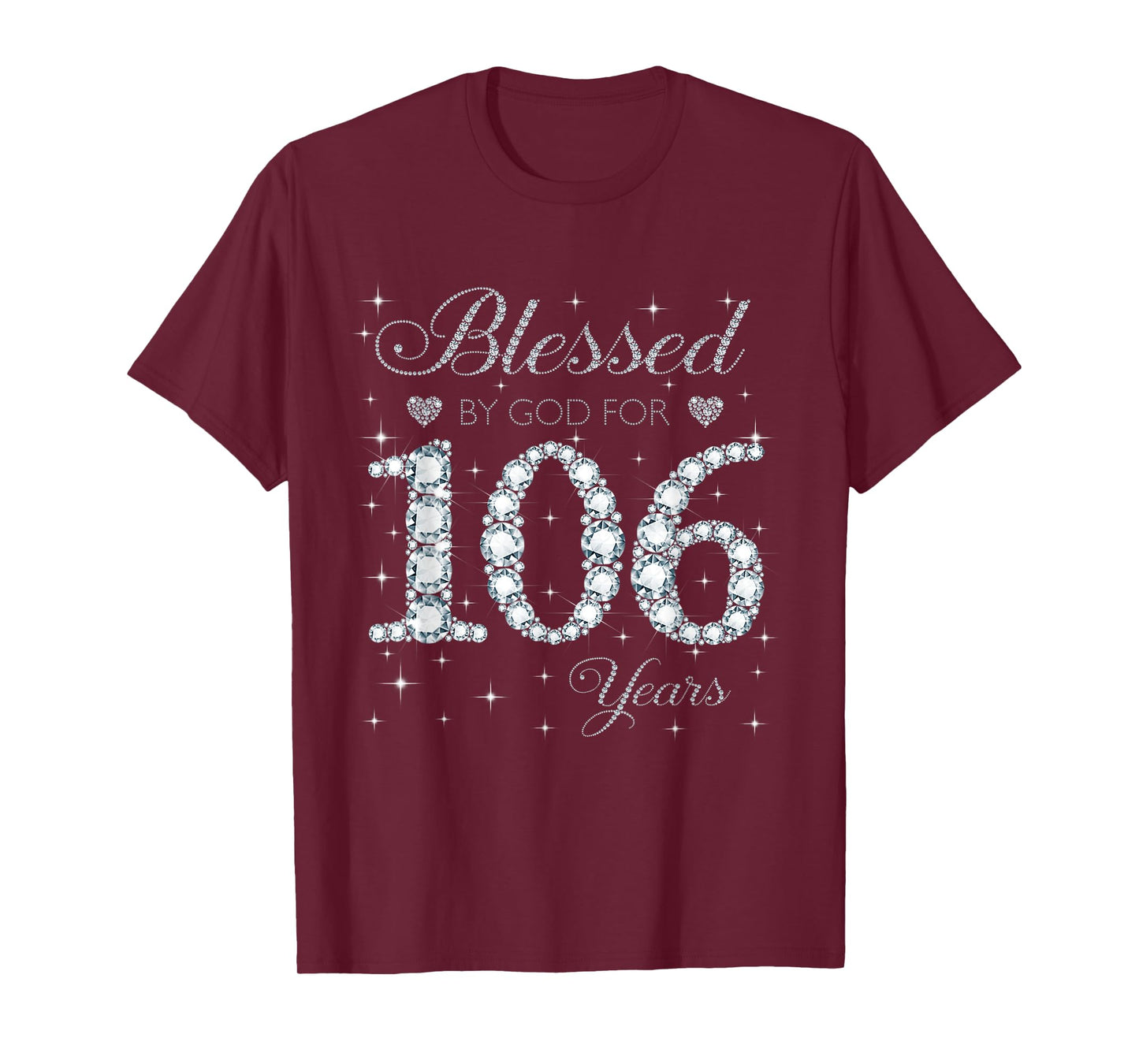 Blessed by God For 106 Years Old 106th Birthday Women Lady T-Shirt