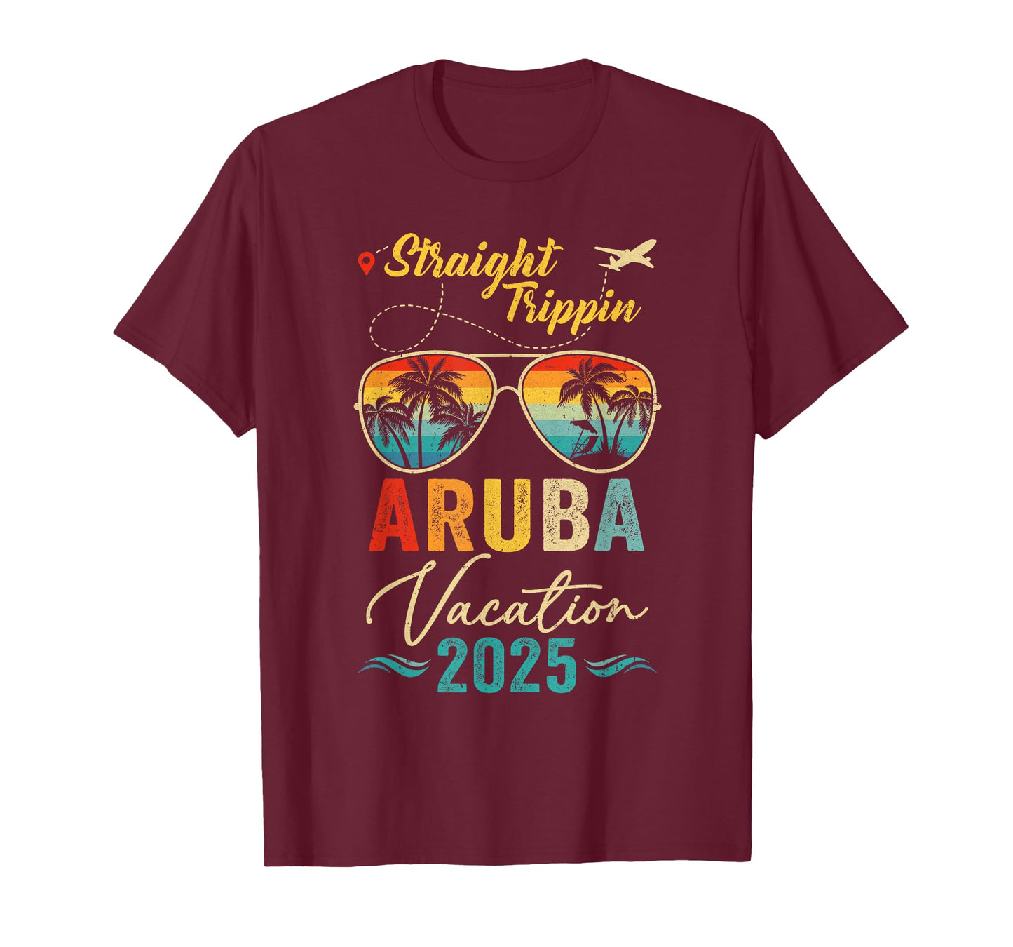 Straight Trippin Aruba 2025 Family Summer Vacation T-Shirt
