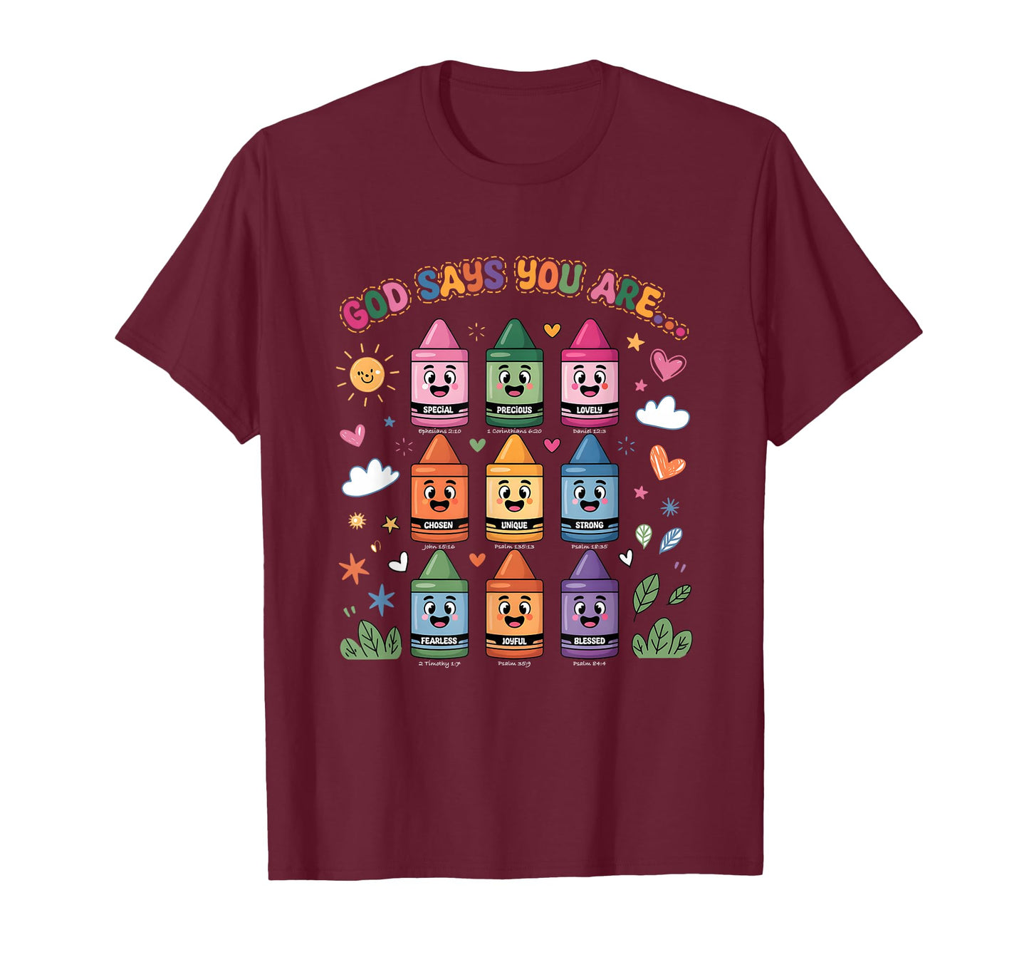 God Says You re Christian Kindergarten Teacher Bible Verse T-Shirt