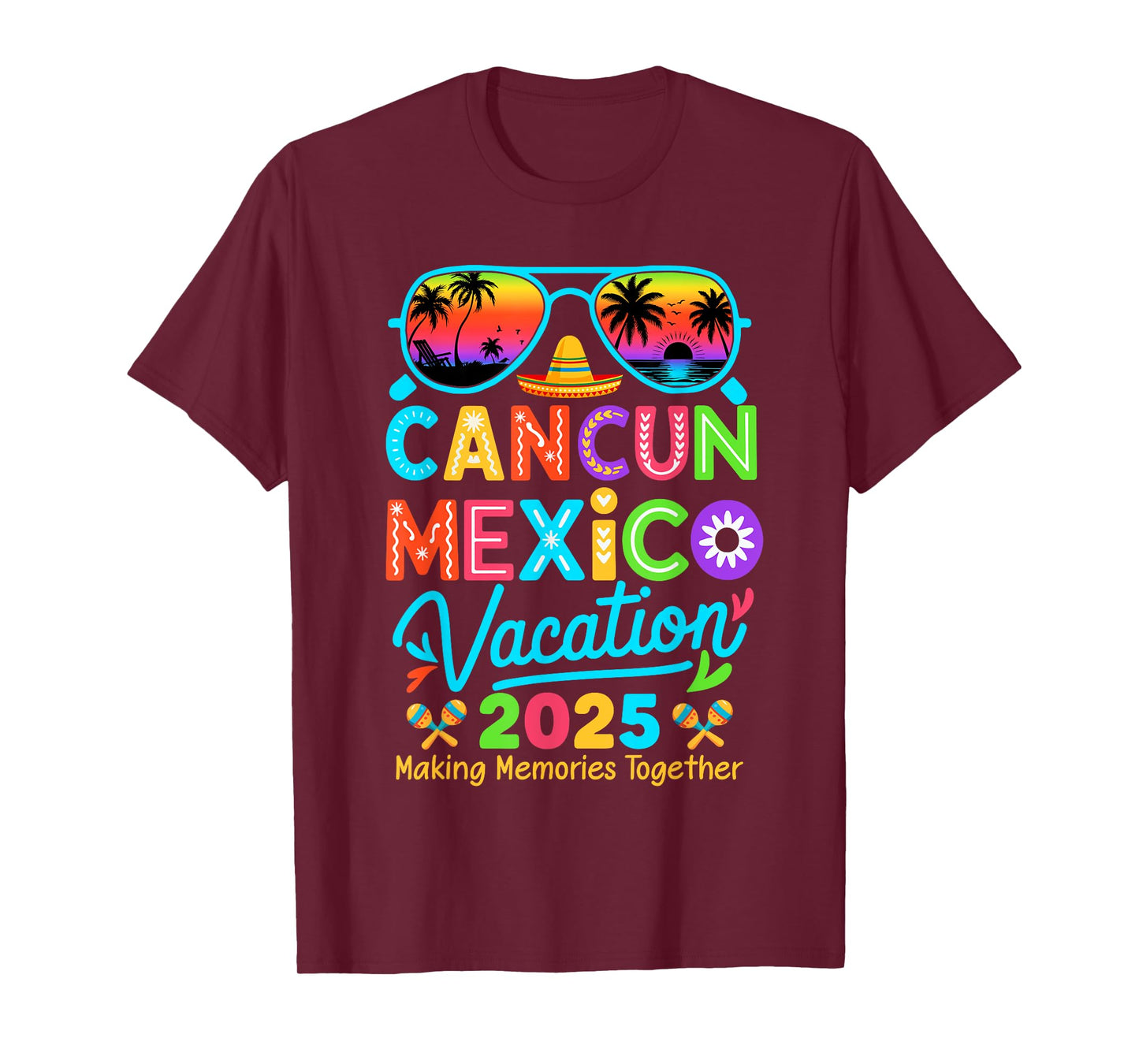 Cancun Mexico Vacation Beach 2025 Trip Matching Group Squad T-Shirt