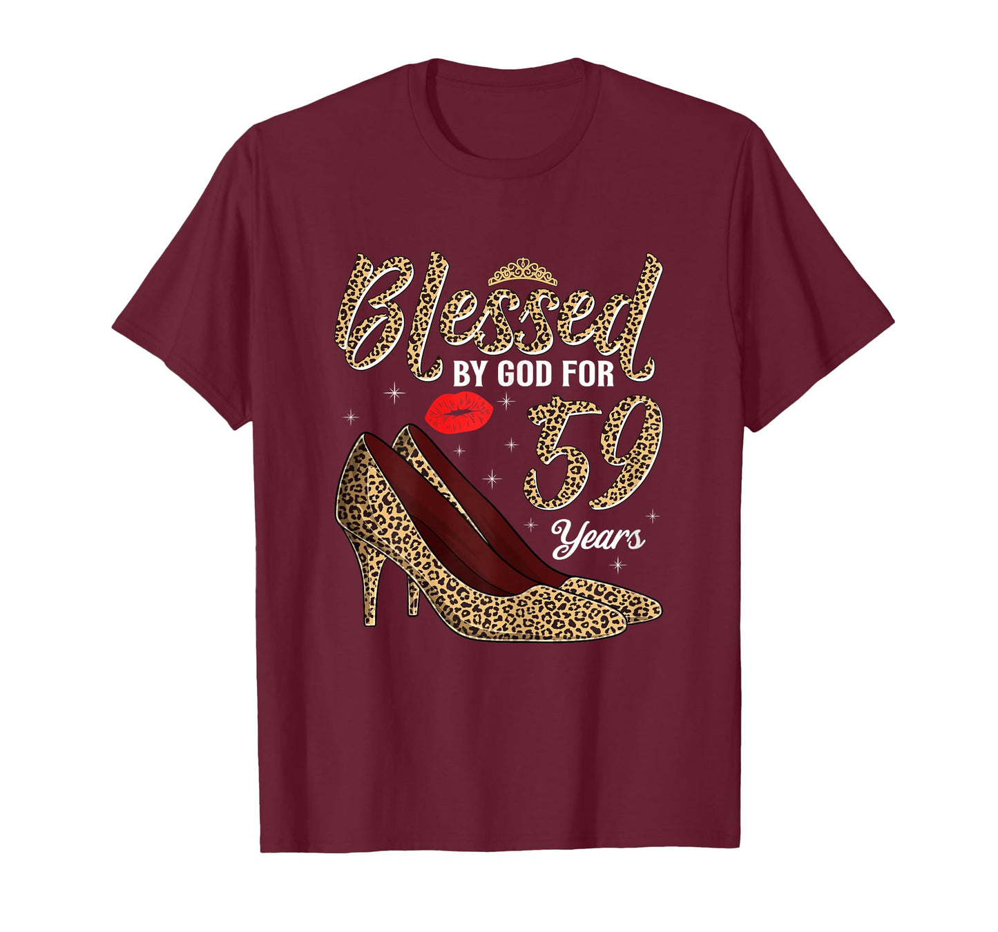 Blessed by God for 59 Years Old Ladies 59th Birthday T-Shirt