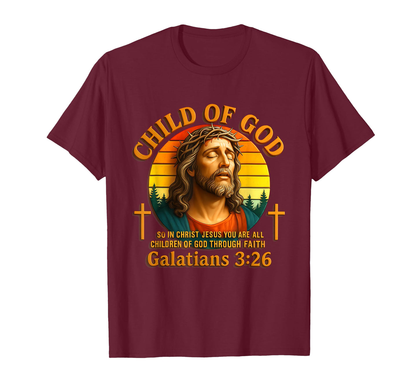 Child of Gods Galatians 3 26 Aesthetic Jesus Christ Verse T-Shirt