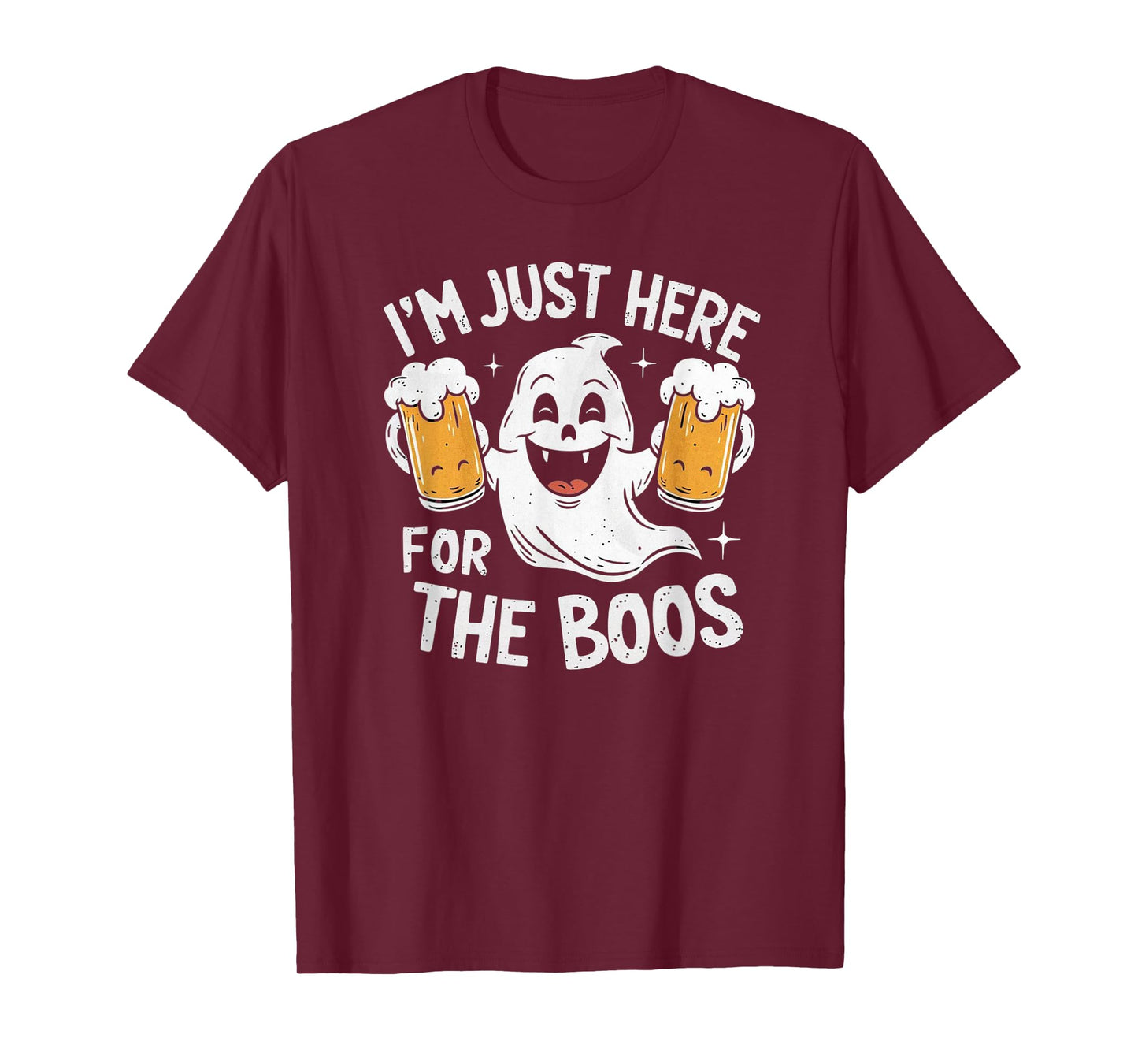 I'm Just Here For The Boos Funny Halloween Ghost T-Shirt