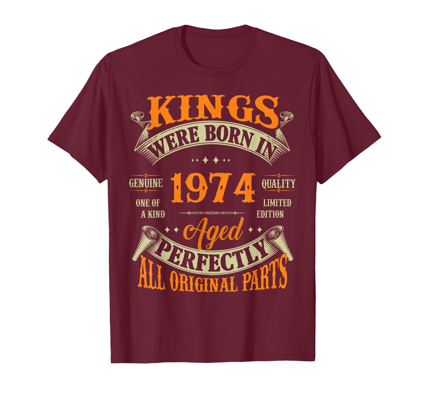 Vintage Kings Born In 1974 51st Birthday Tee 51 Years Old T-Shirt