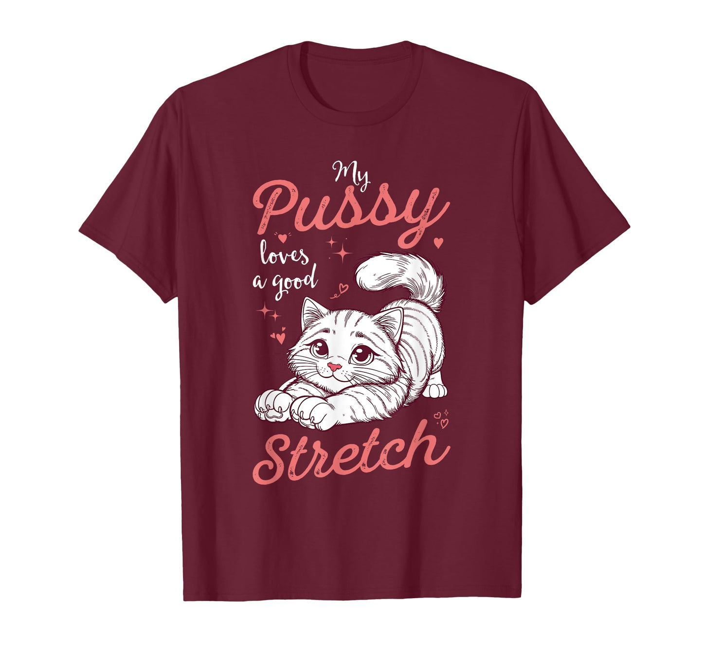 My Pussy Loves A Good Stretch Funny Inappropriate Womens T-Shirt