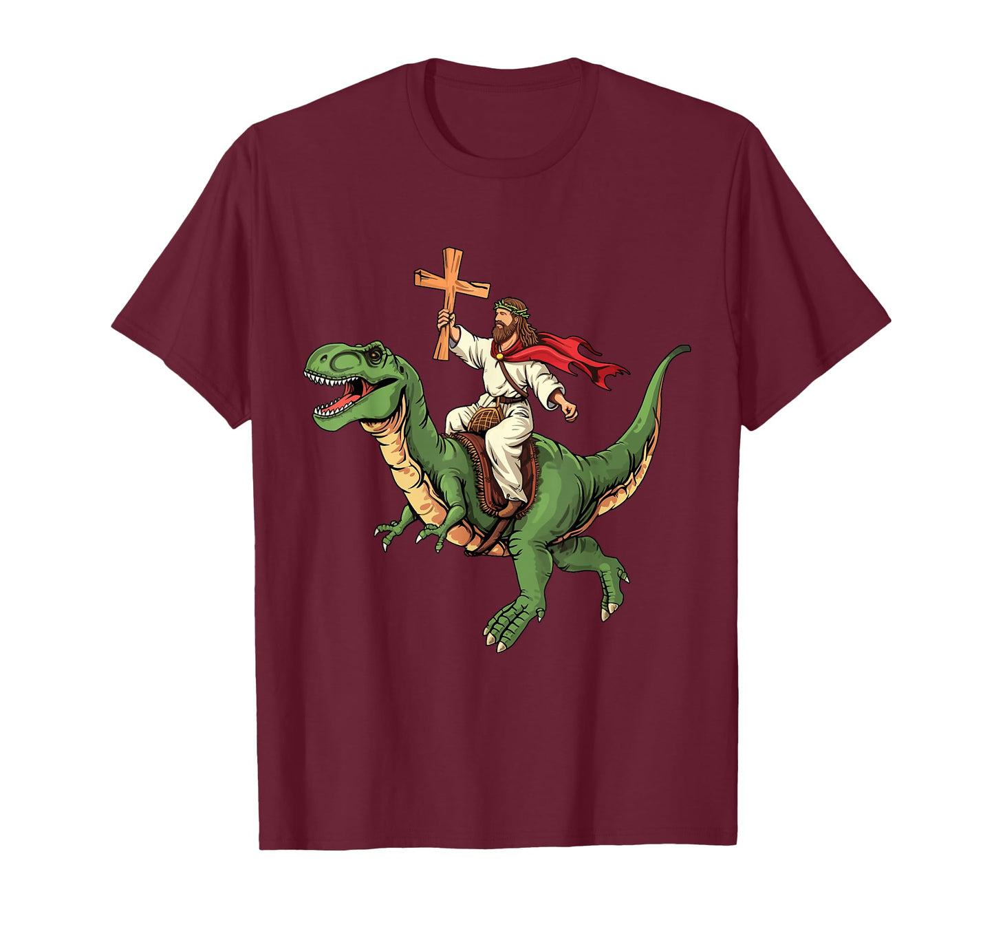 Jesus Riding Dinosaur T-Shirt