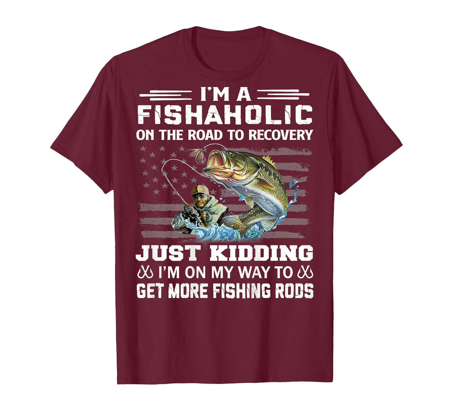 I'm A Fishaholic On The Road To Recovery Fisherman Gifts T-Shirt