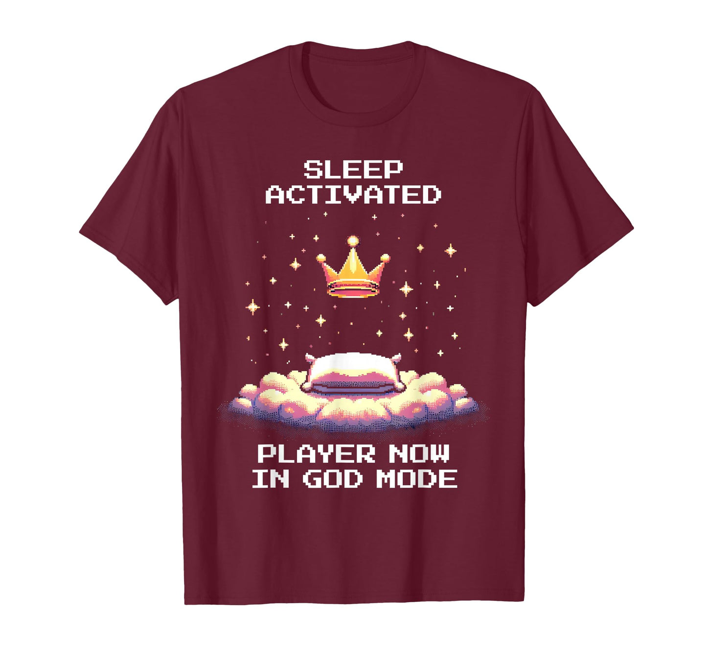 God Mode Sleep | Pixel Lucid Dream Retro Gaming T-Shirt