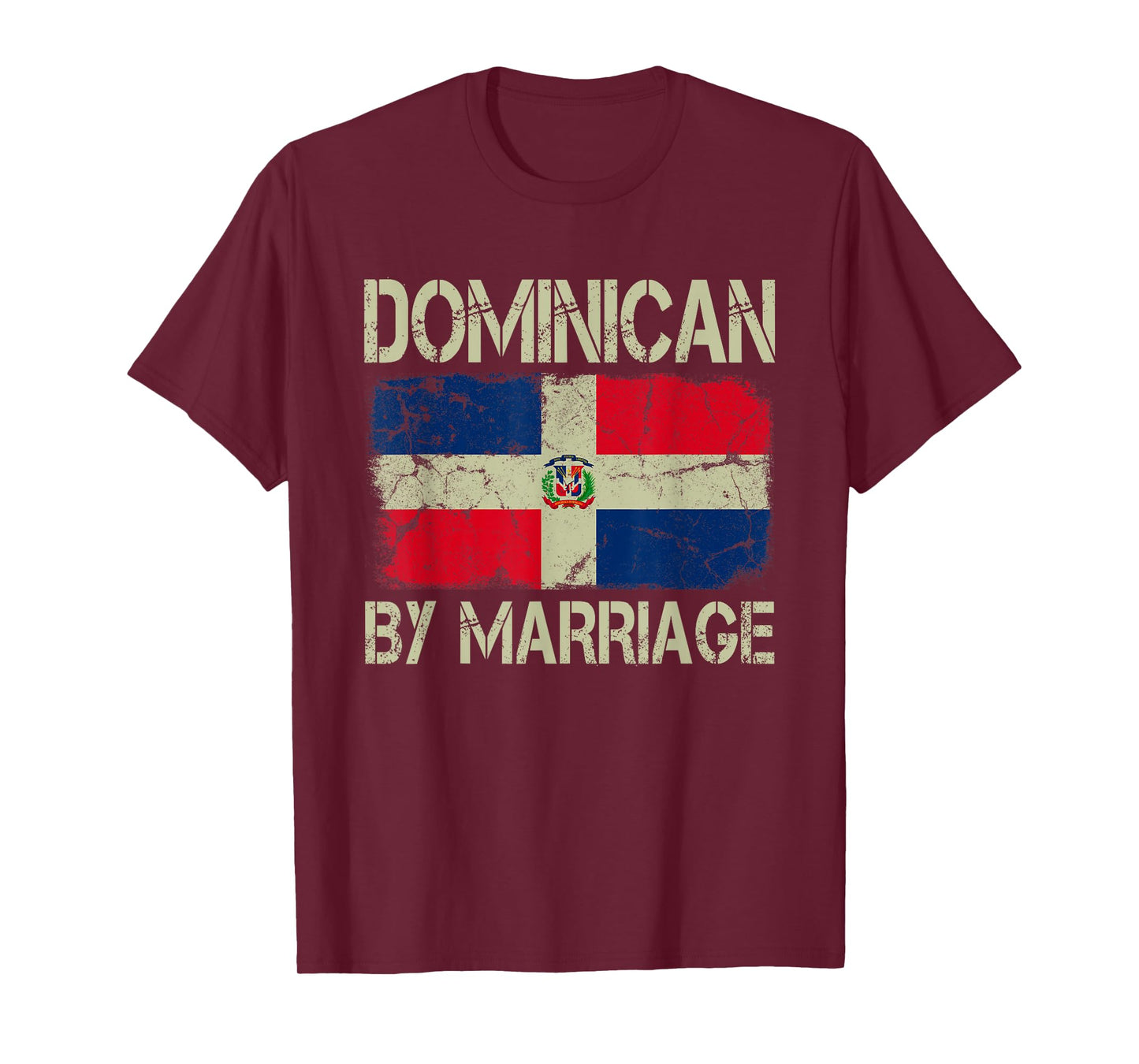 Dominican By Marriage Dominican Flag Funny Husband Wife T-Shirt