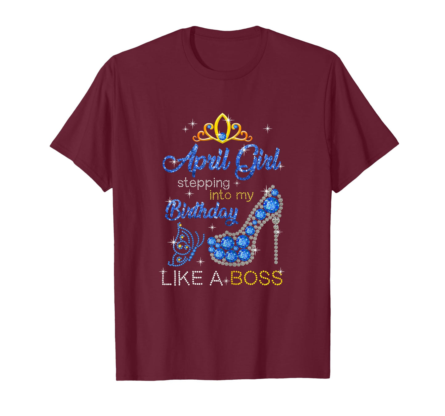 April Girl Stepping Into My Birthday Gift for Aries Womens T-Shirt