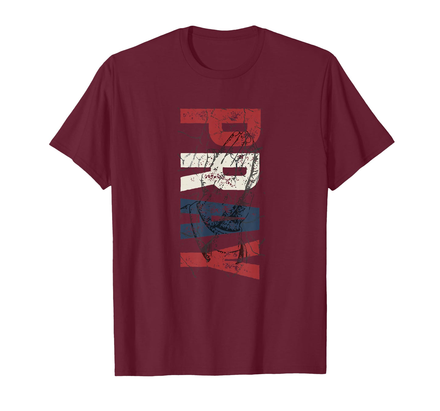 Patriotic Pray Christian USA Red White Blue Typography Item T-Shirt