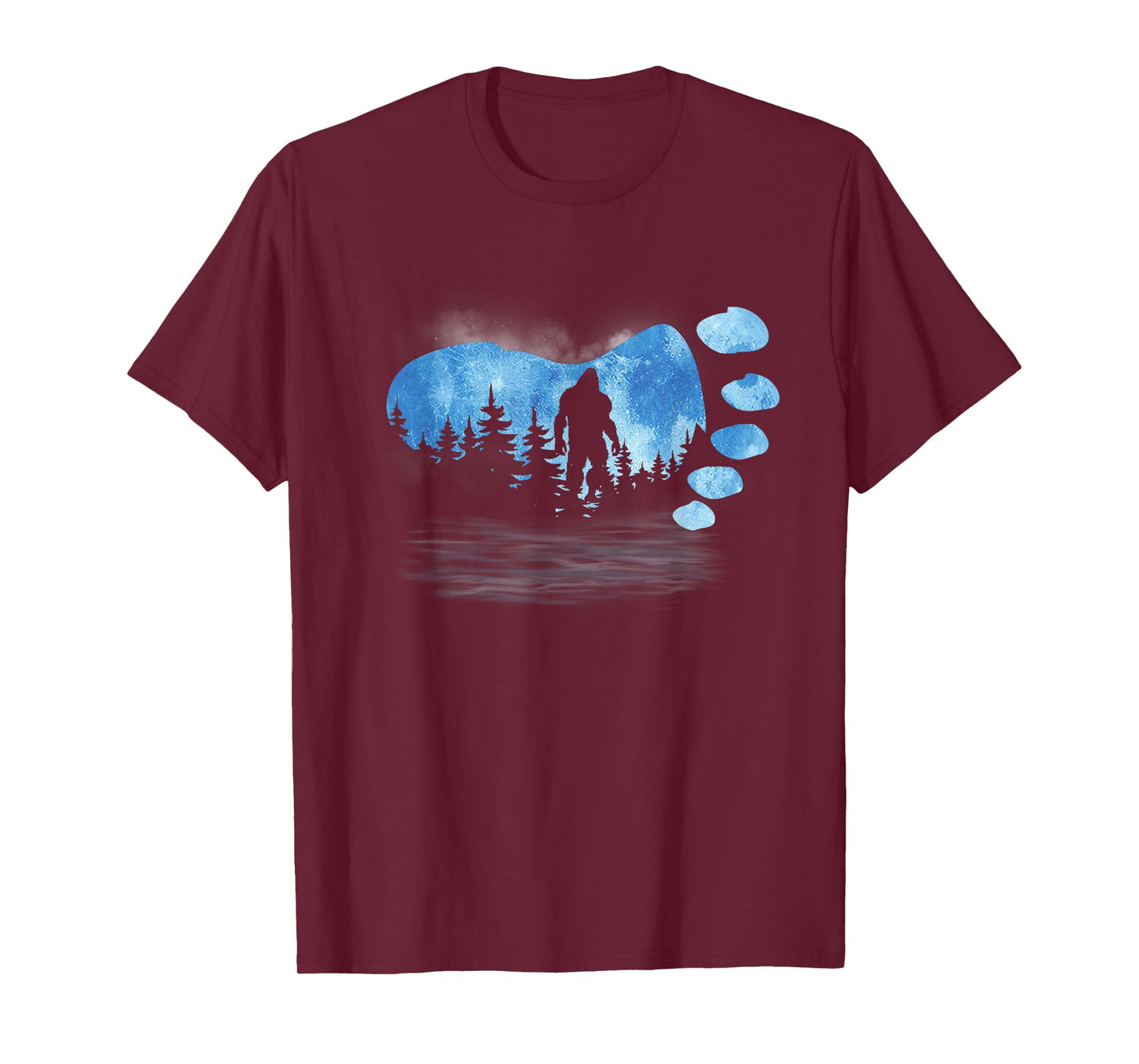 Bigfoot Sasquatch Full Moon In The Forest For Men Women Kids T-Shirt
