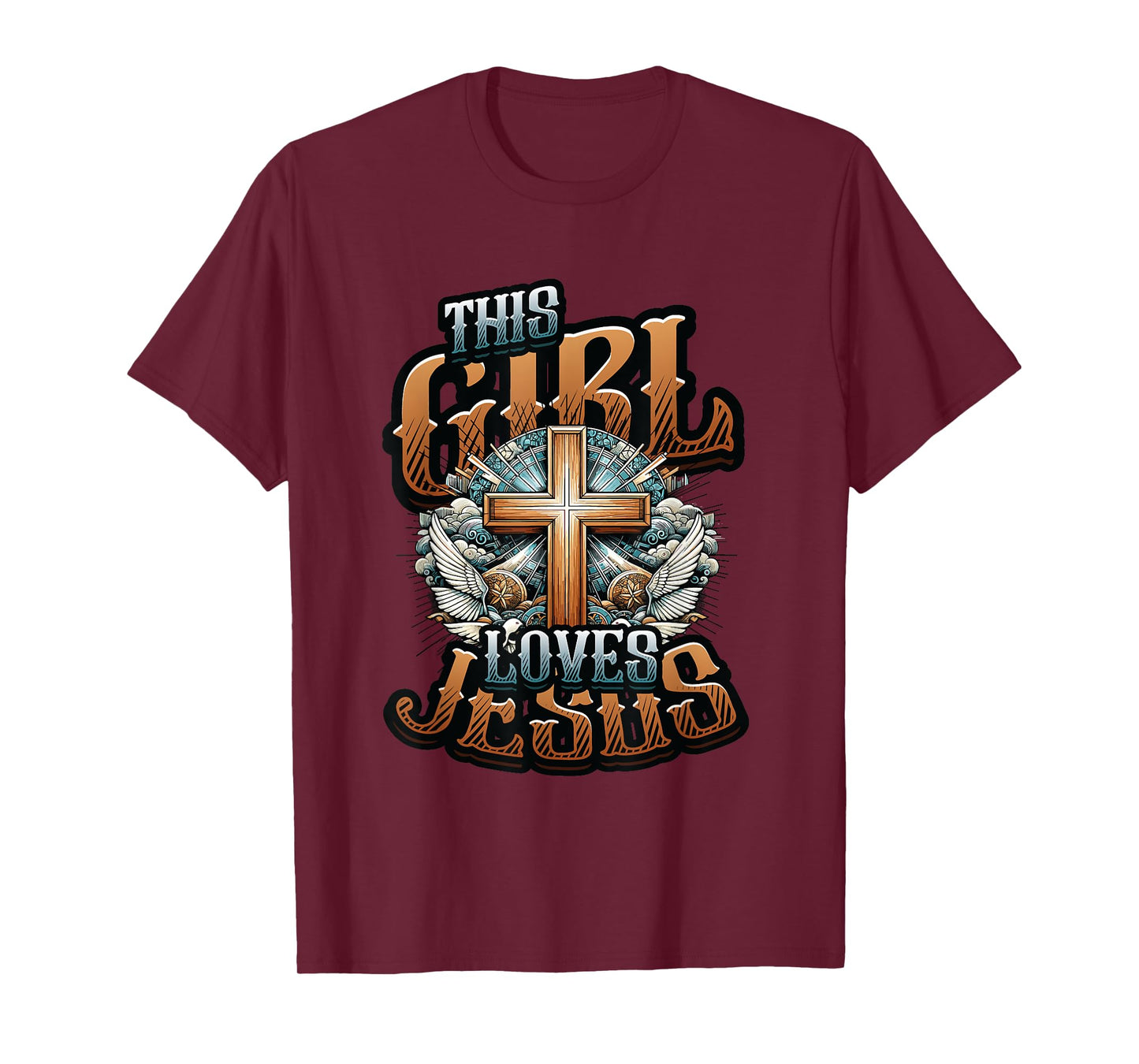This Girl Loves Jesus - Christian Girls Jesus T-Shirt