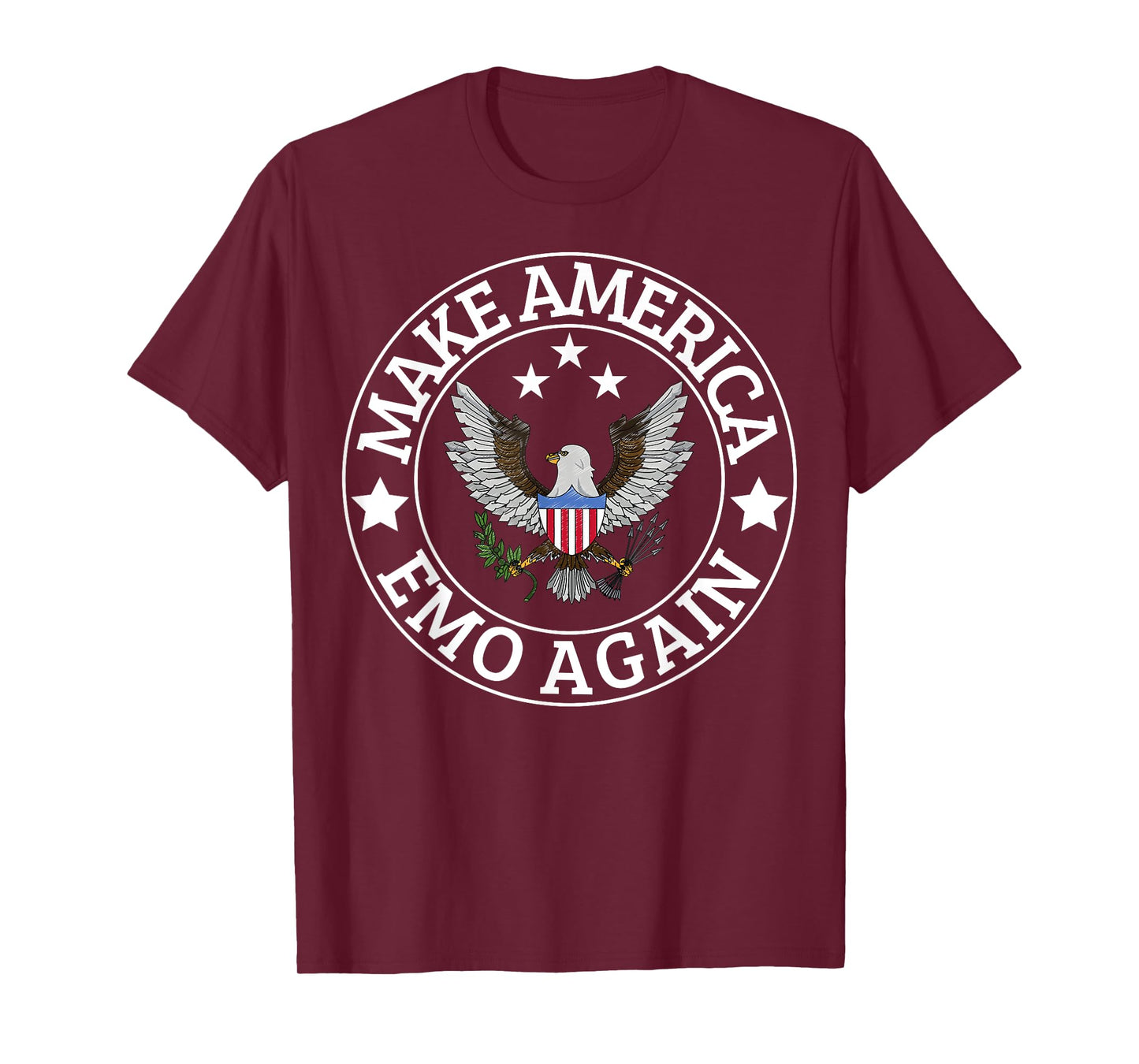 MAKE AMERICA EMO AGAIN Funny Goth US Saying T-Shirt