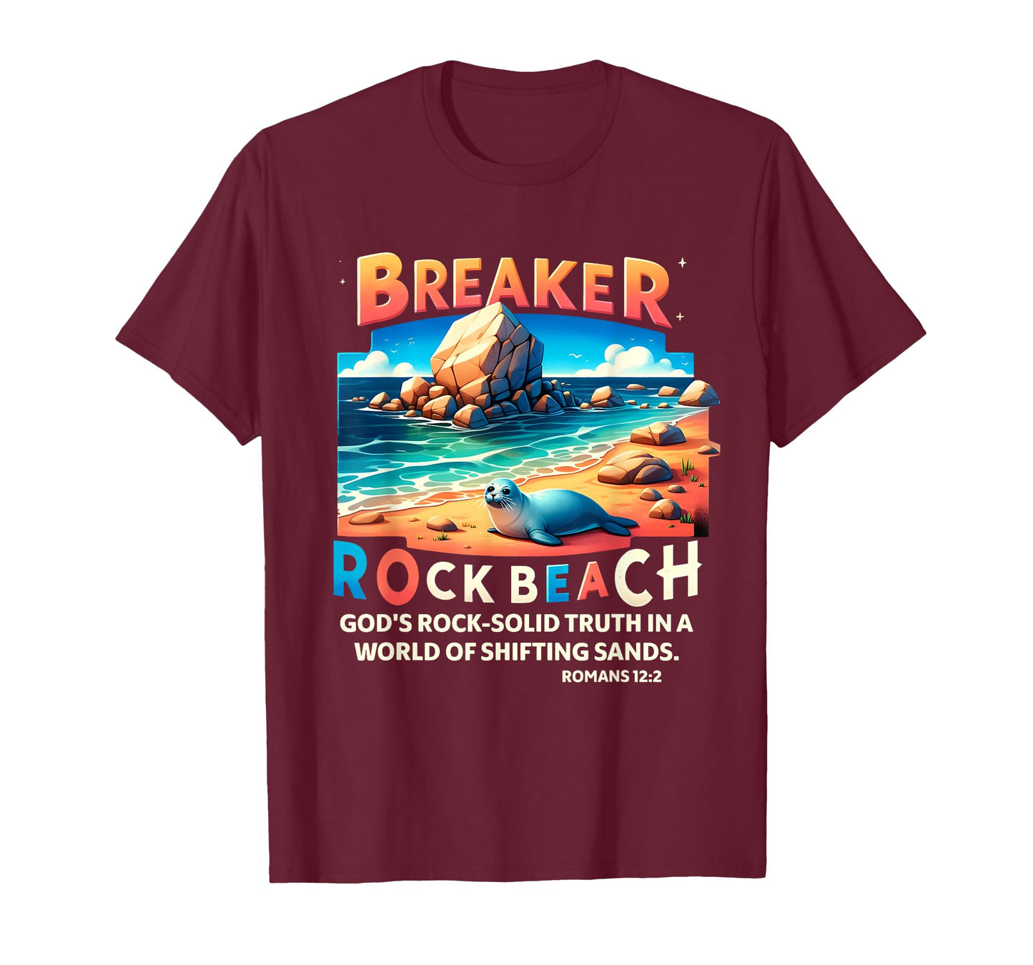 Breaker Rock Beach Christian God's Rock-Solid Truth VBS 2024 Men Women Girls Kids T-Shirt