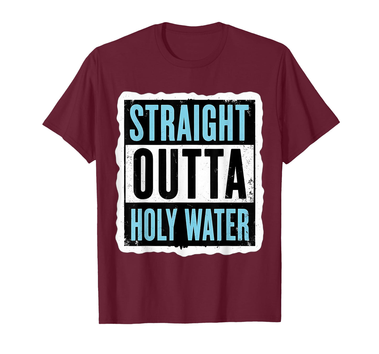 Straight Outta Holy Water Christian Baptism Mens Boys Kids T-Shirt