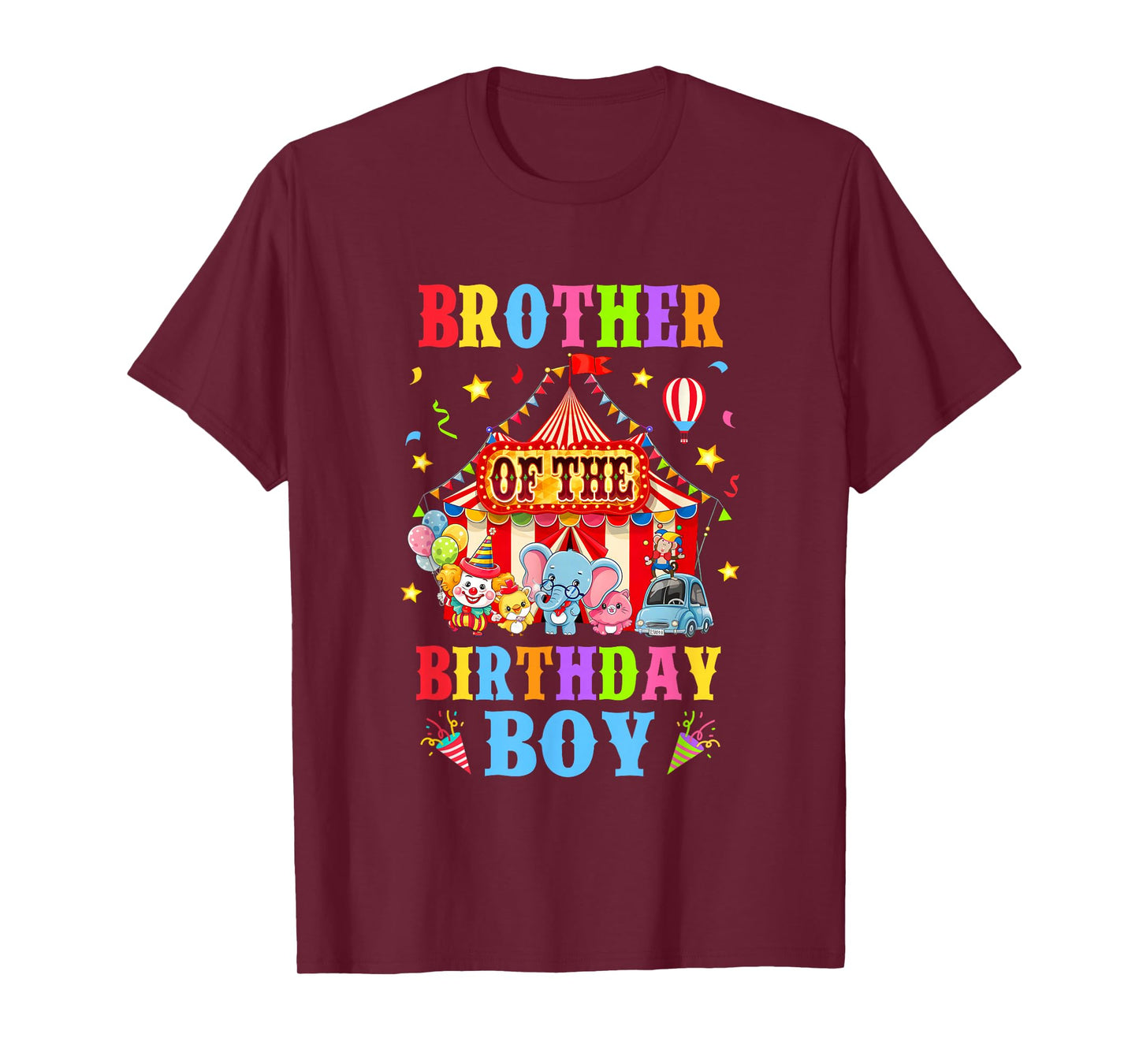 Brother Of The Birthday For Boy Circus Carnival Theme Party T-Shirt