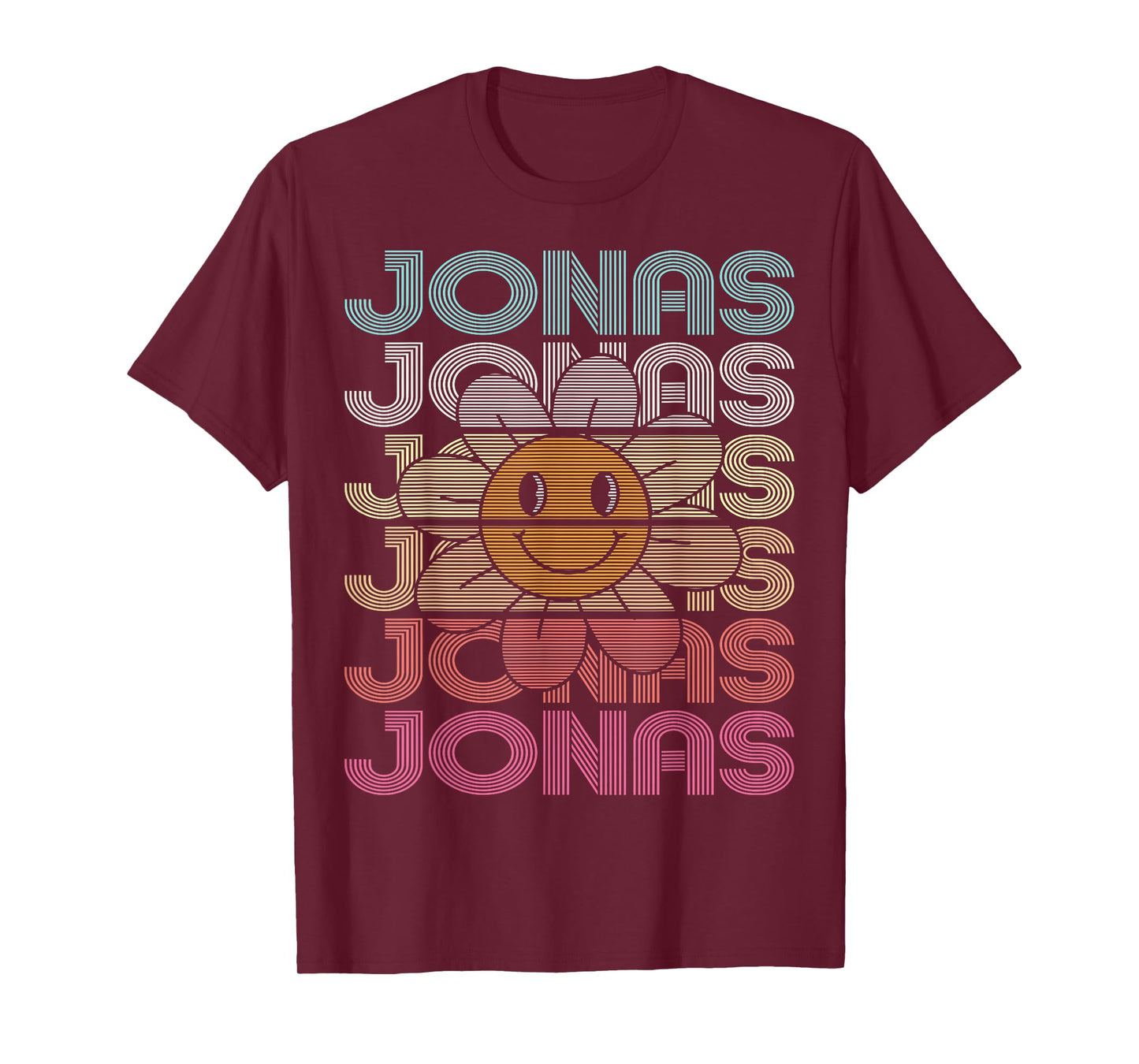Retro Jonas Frist Name I Love Jonas 80's Vintage T-Shirt