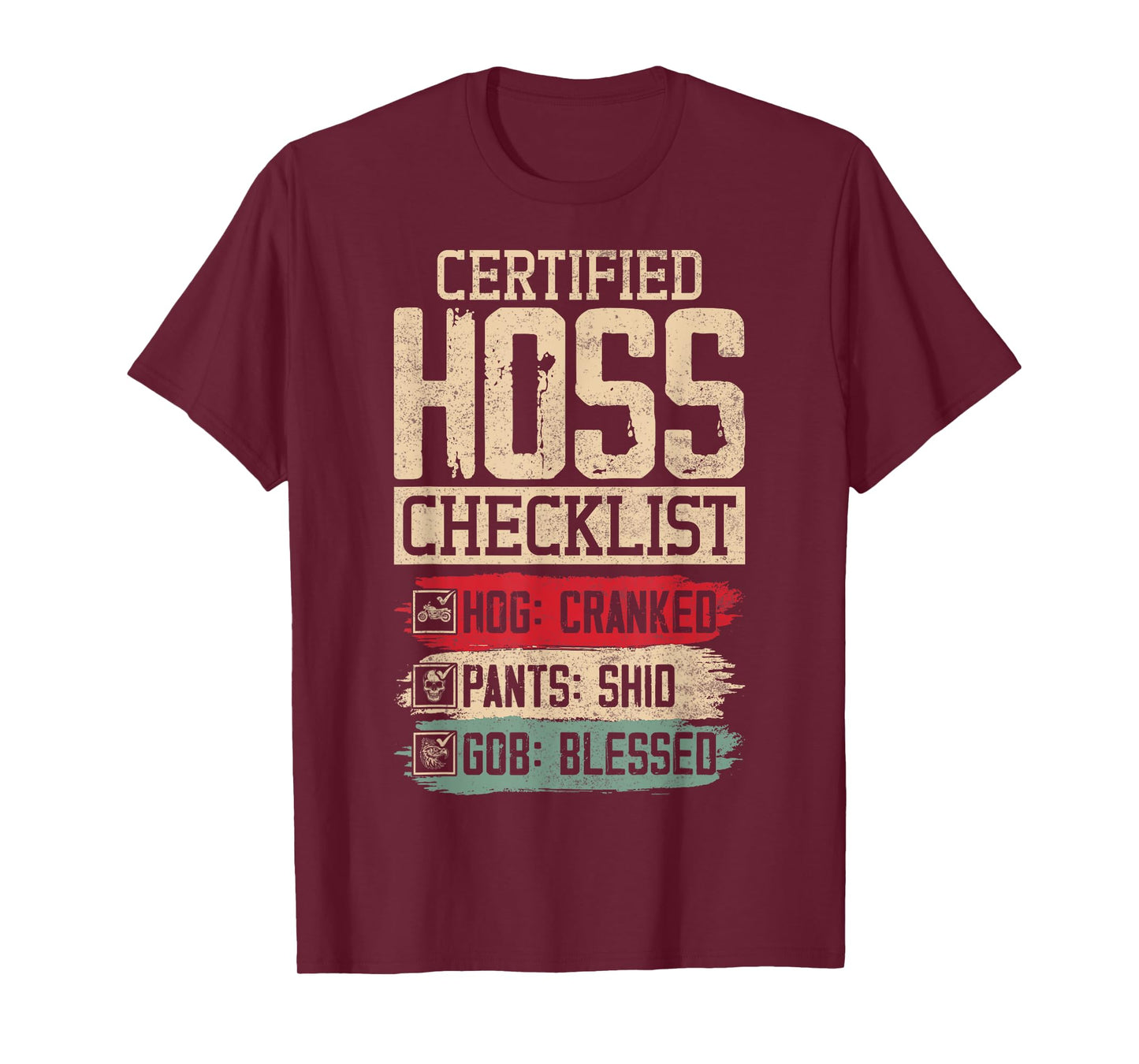 Hog Cranked Shid Gob Blessed Barb Left Funny Gag T-Shirt