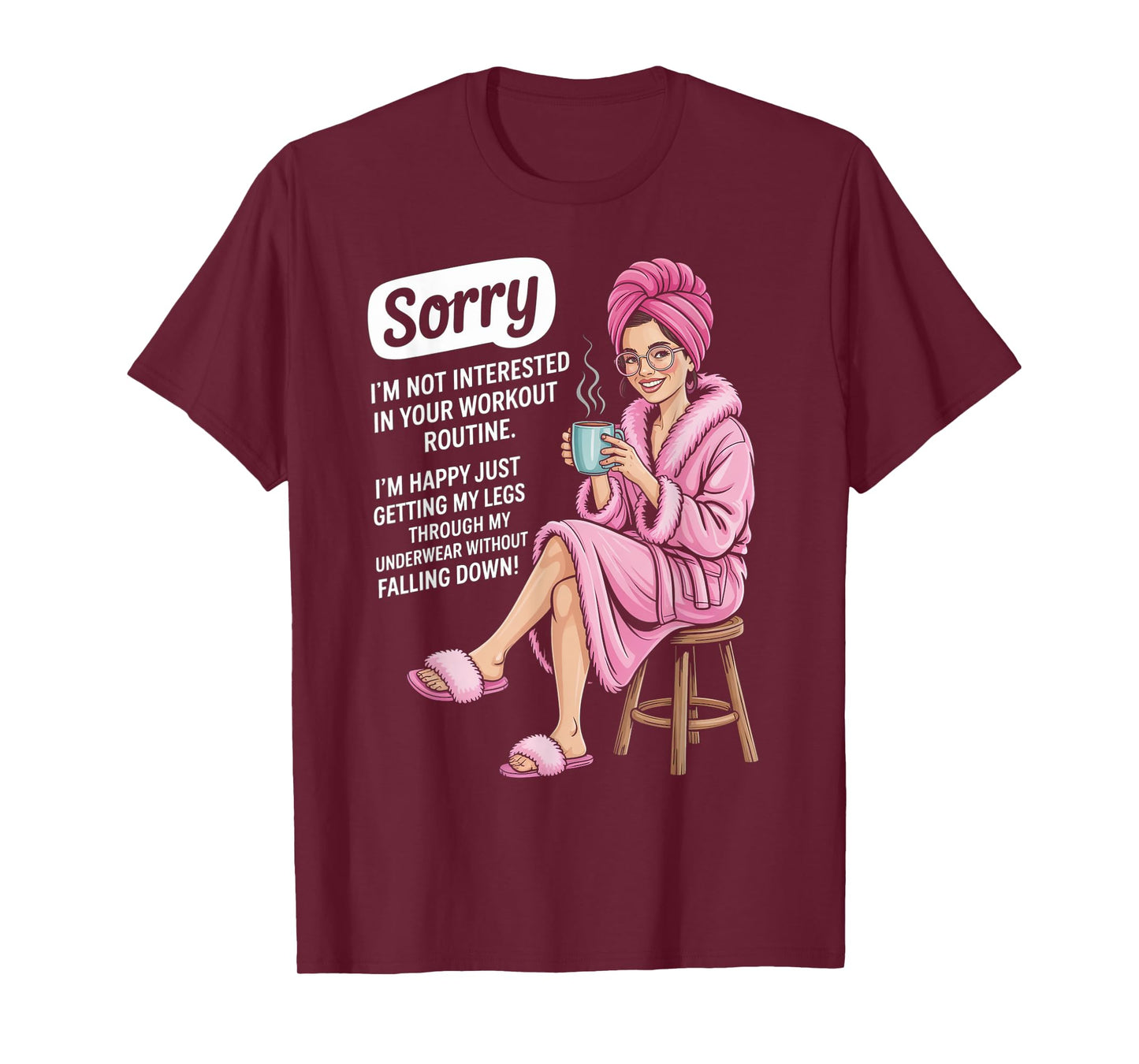 Funny Saying Elderly Woman Morning Coffee Humor Mother Joke T-Shirt