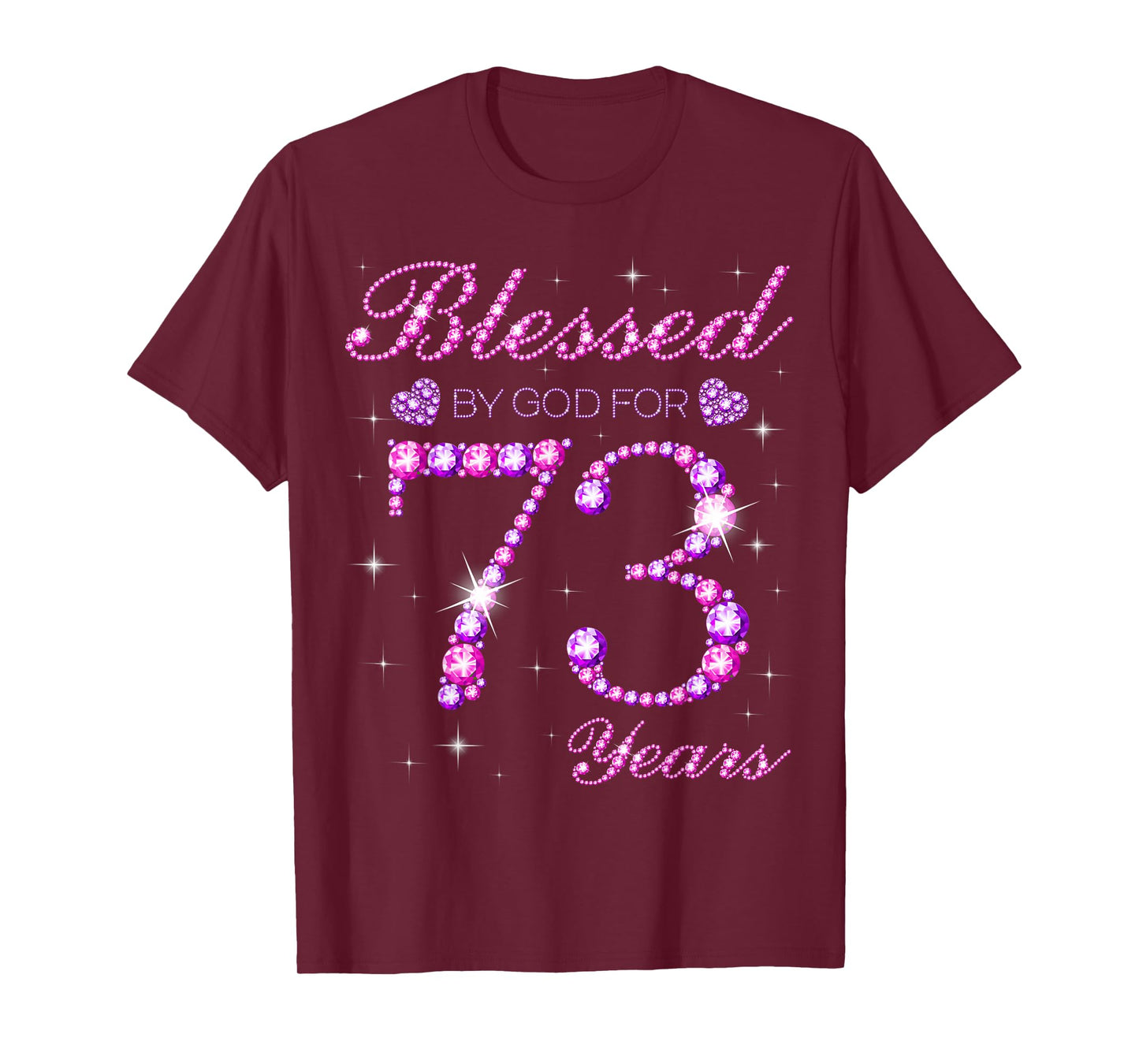Blessed by God for 73 Years Old 73rd Birthday Party T-Shirt